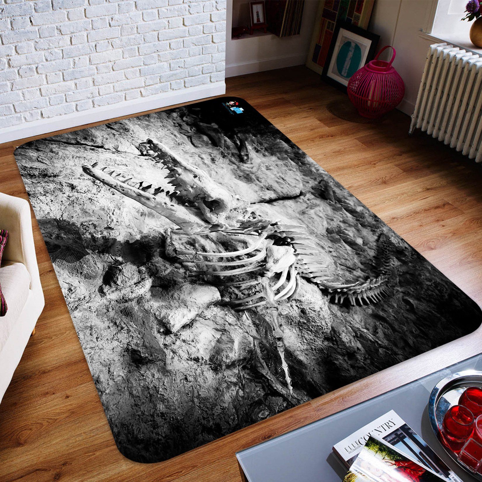 3D Dinosaur Fossil 15 Non Slip Rug Mat Mat AJ Creativity Home