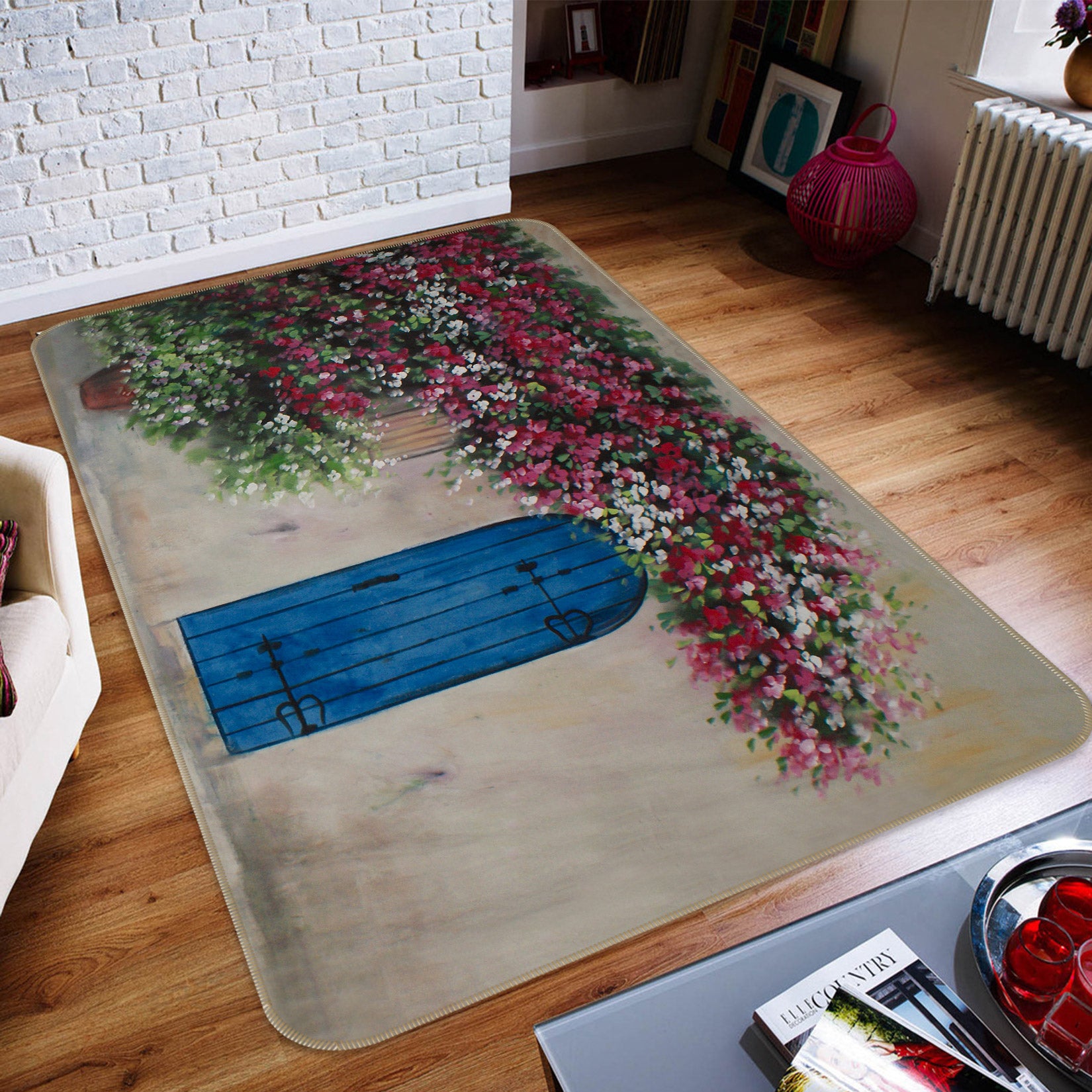 3D House Door 75209 Non Slip Rug Mat