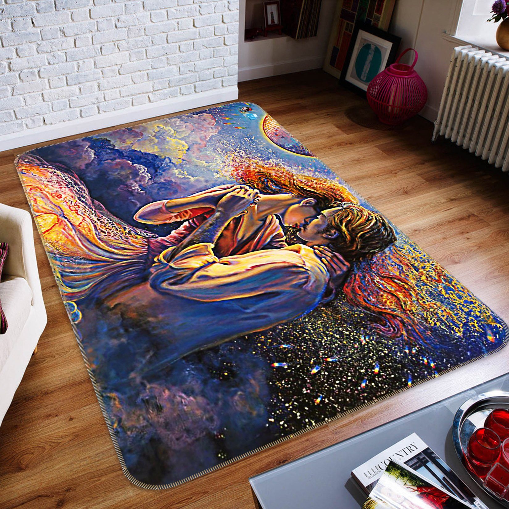 3D Dancing Intimate 340 Non Slip Rug Mat Mat AJ Creativity Home