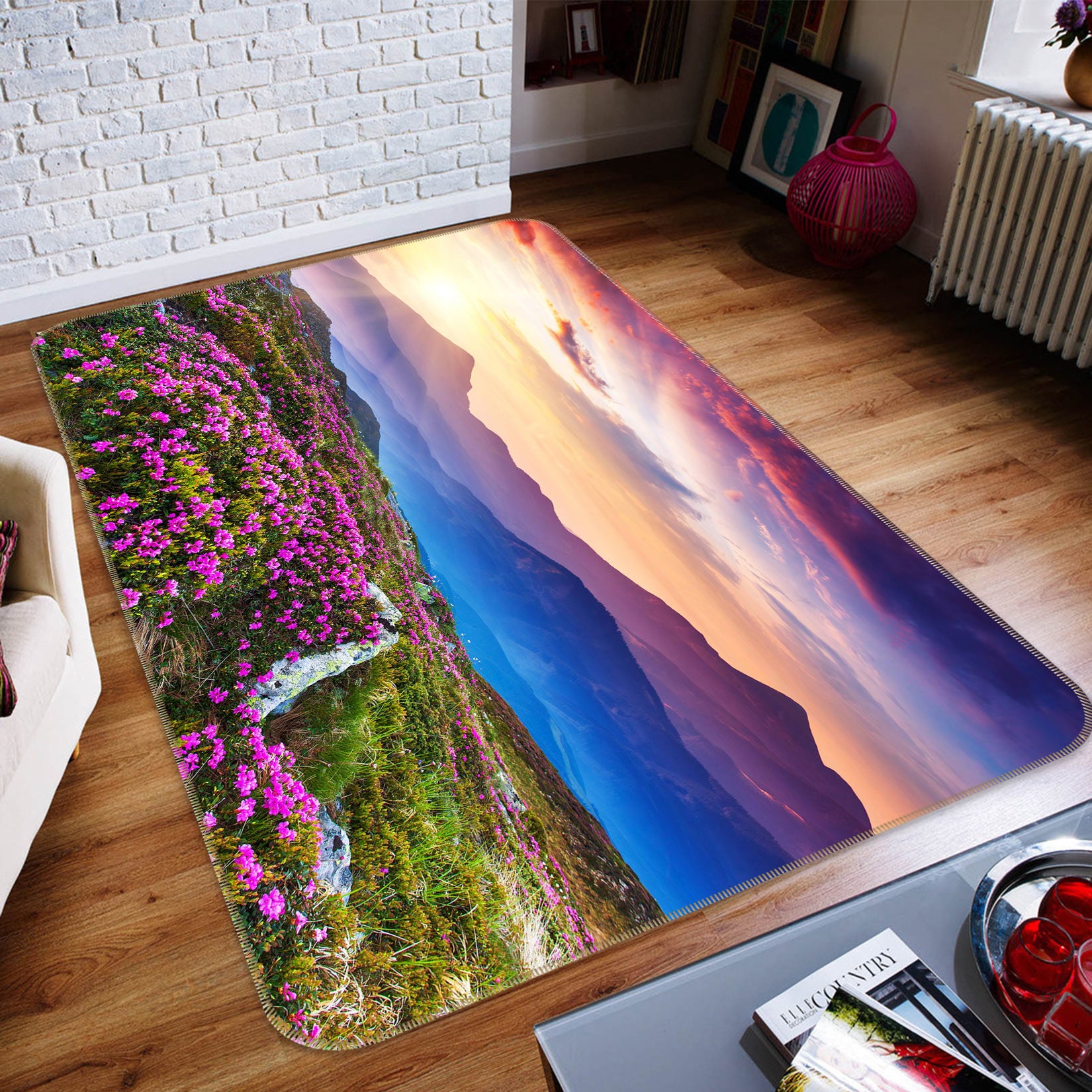 3D Mountain Range 76034 Non Slip Rug Mat