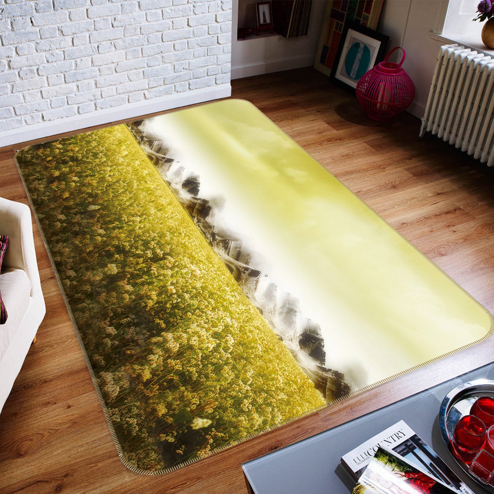 3D Flower Bush 75191 Non Slip Rug Mat