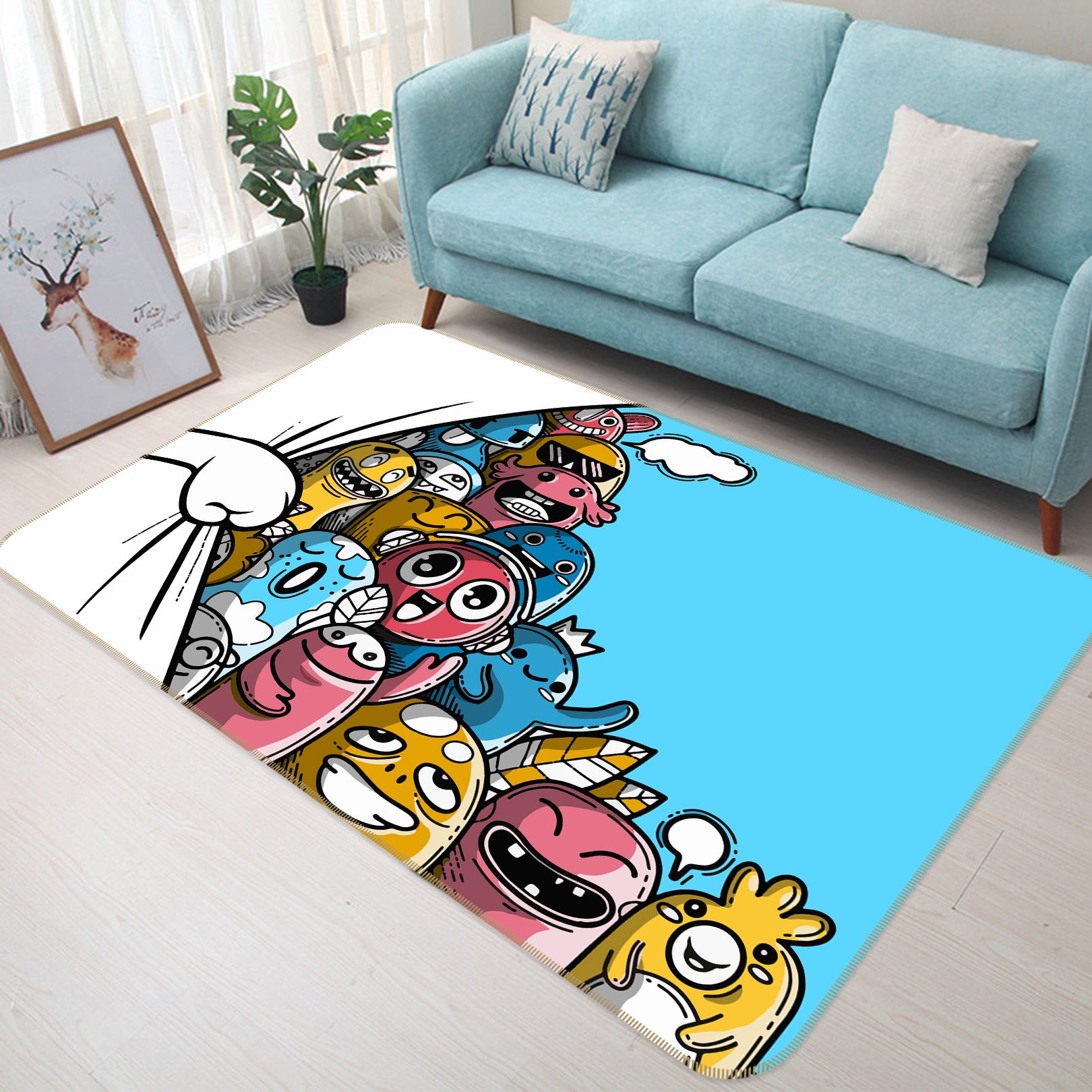 3D Cartoons 30045 Non Slip Rug Mat