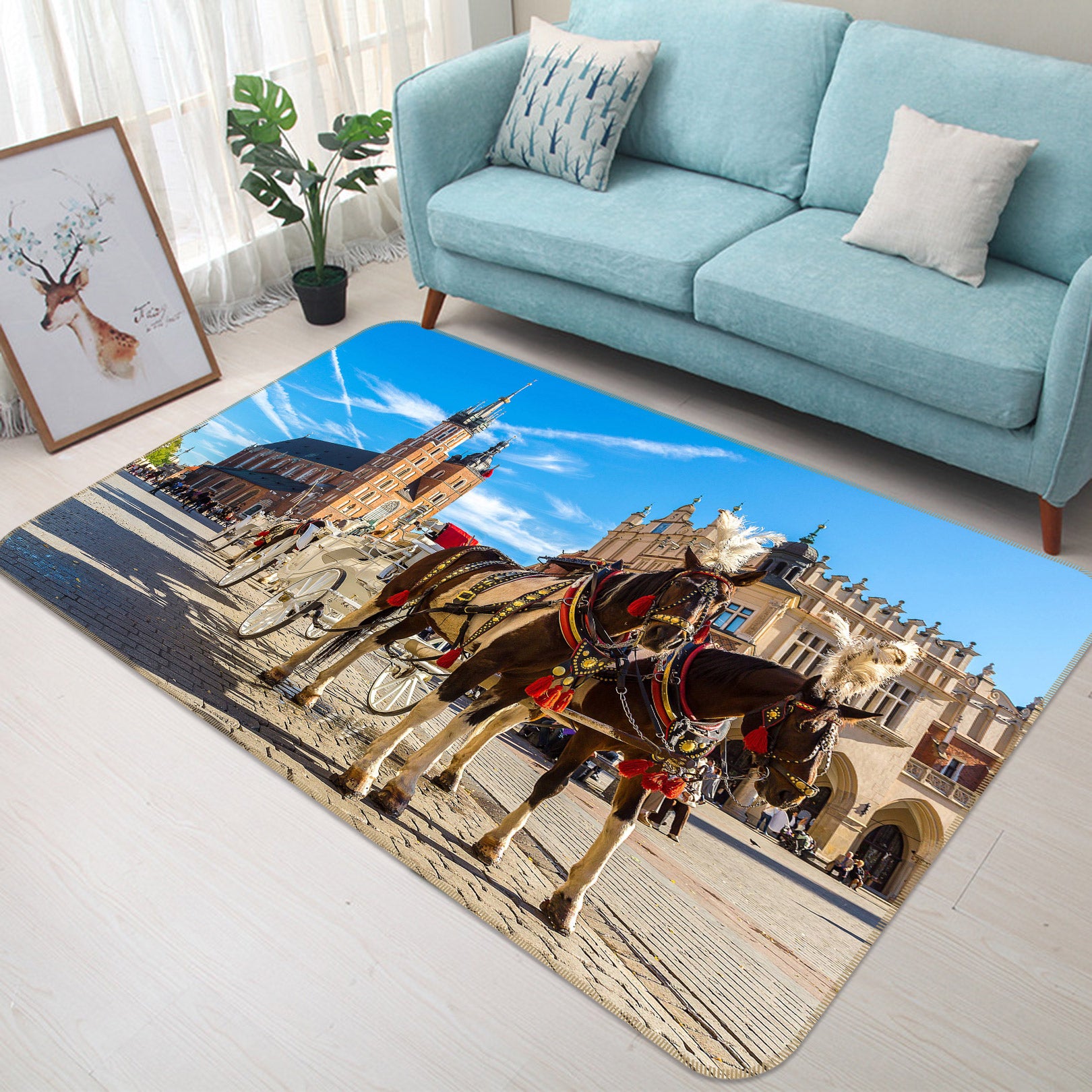 3D Building Horse 67201 Vehicle Non Slip Rug Mat