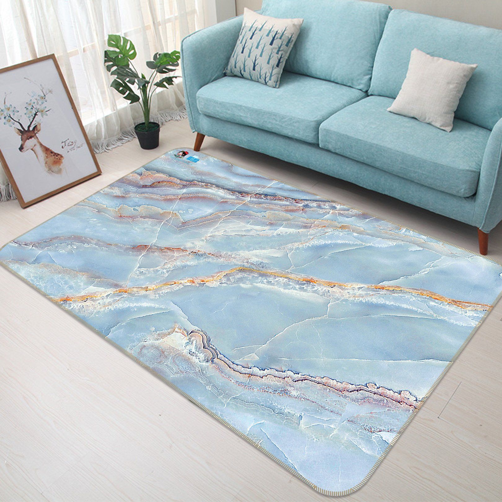 3D Marble 6735 Non Slip Rug Mat Mat AJ Creativity Home