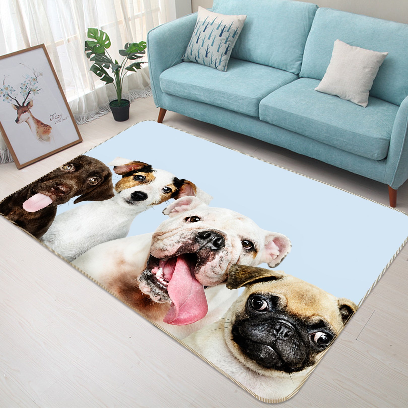 3D Dogs 82068 Animal Non Slip Rug Mat