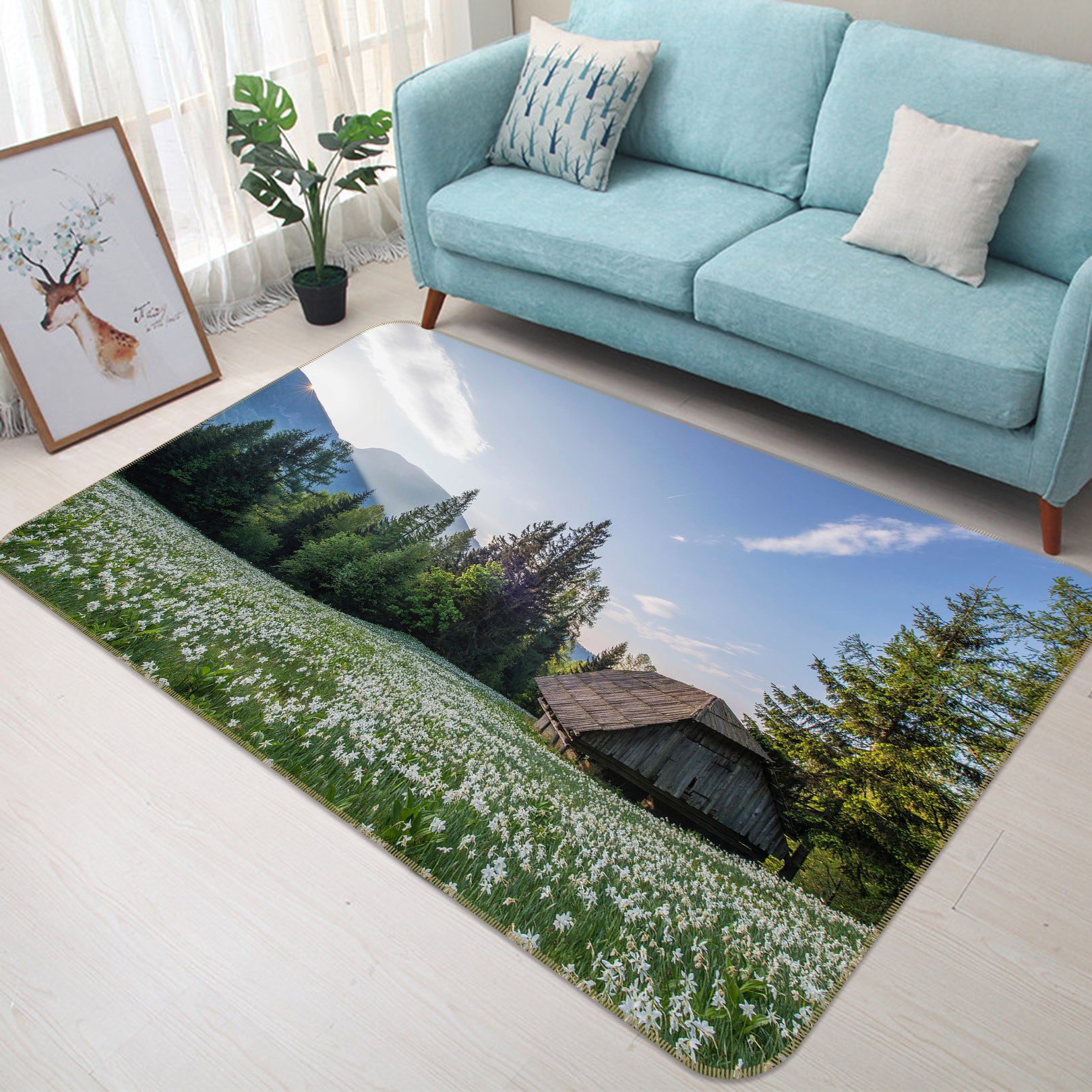 3D Grass Tree 35195 Non Slip Rug Mat