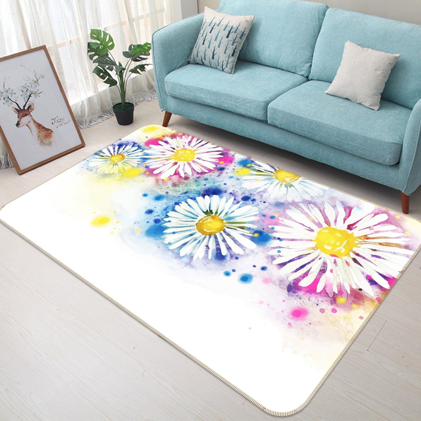 3D Flower 30194 Non Slip Rug Mat