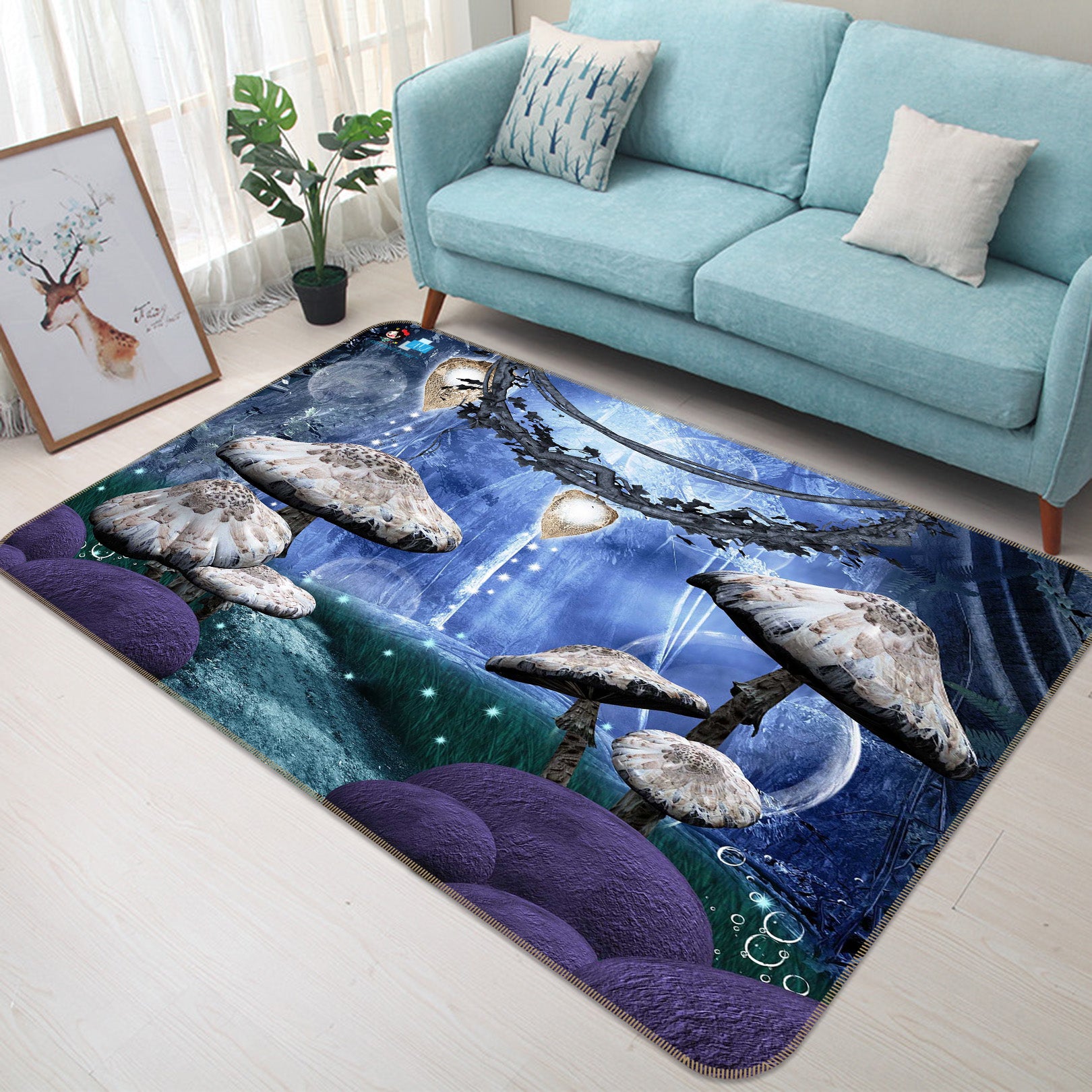 3D Mushroom 66071 Non Slip Rug Mat