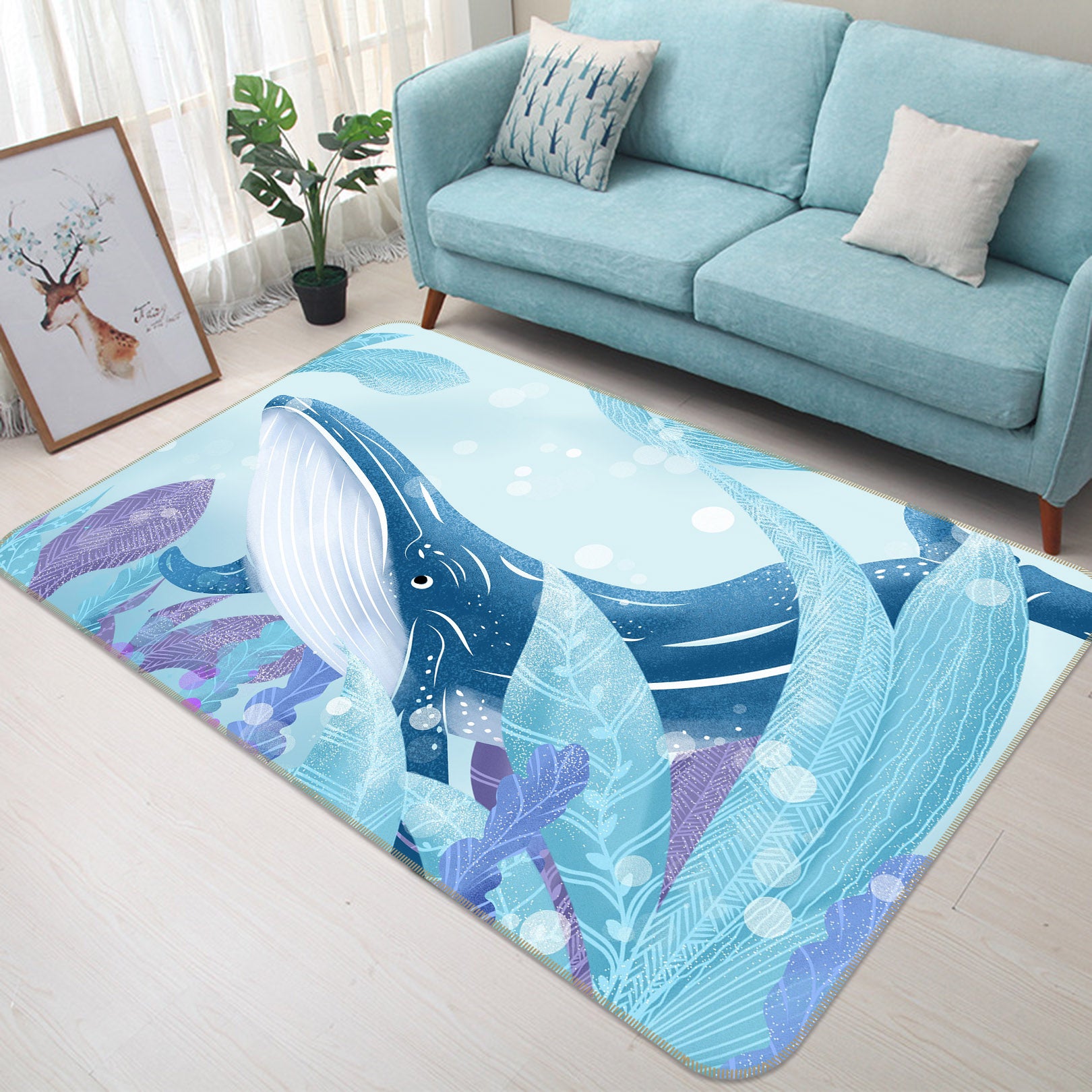 3D Whale 34025 Non Slip Rug Mat