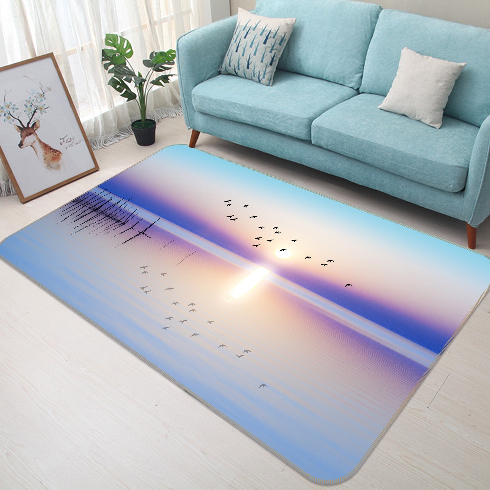 3D Water Surface 36071 Non Slip Rug Mat