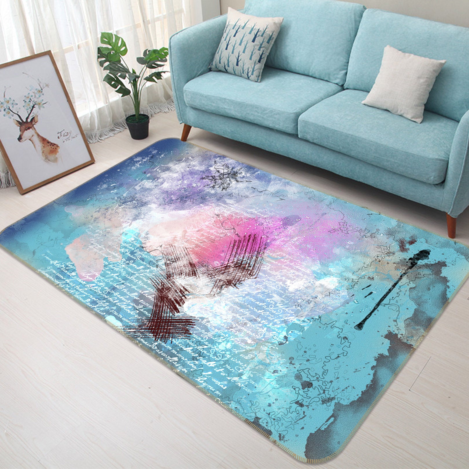 3D Pattern 36101 Non Slip Rug Mat