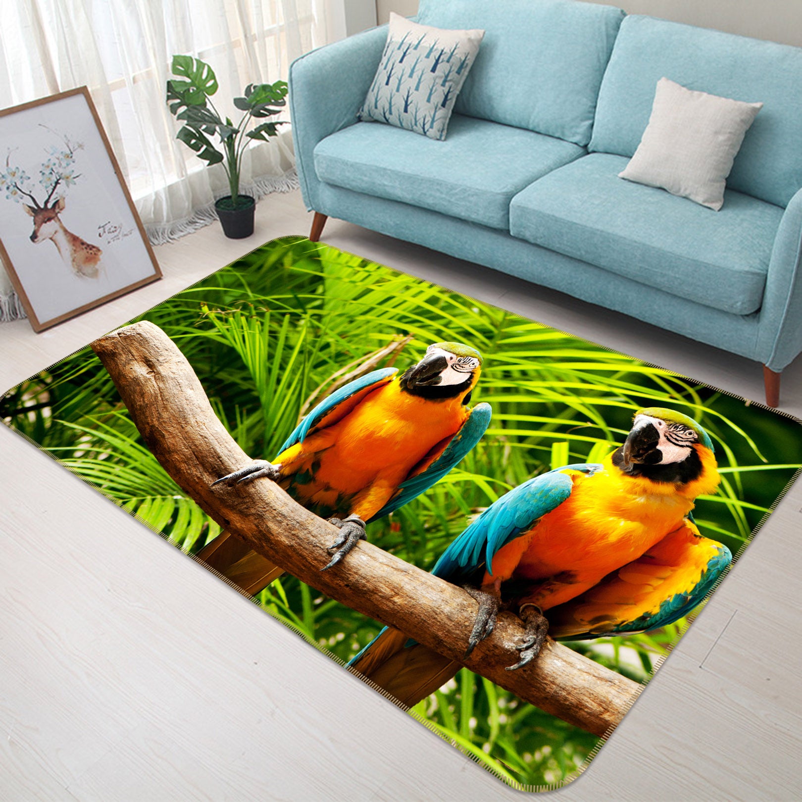 3D Parrot 69001 Animal Non Slip Rug Mat