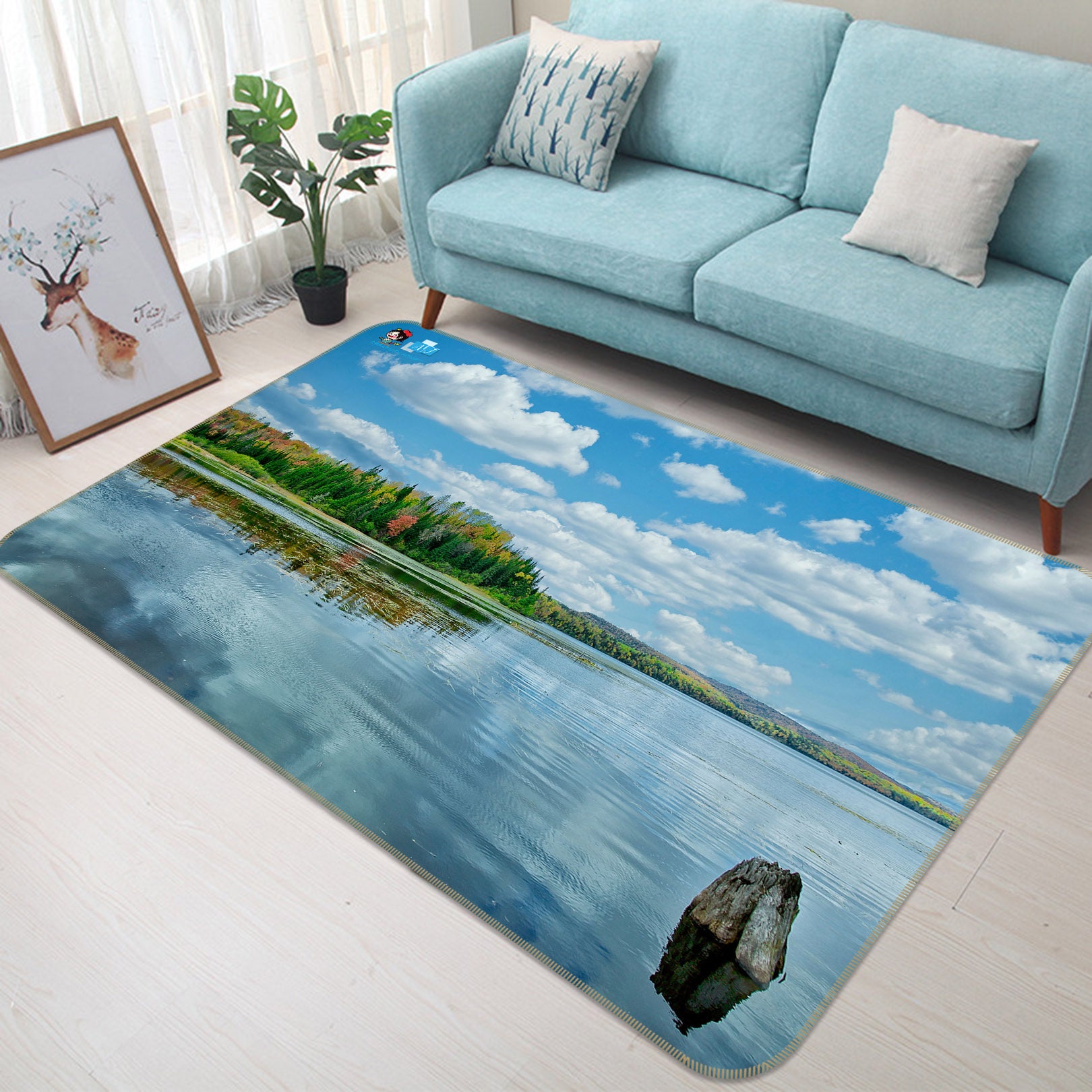 3D Lake Water 62052 Kathy Barefield Rug Non Slip Rug Mat