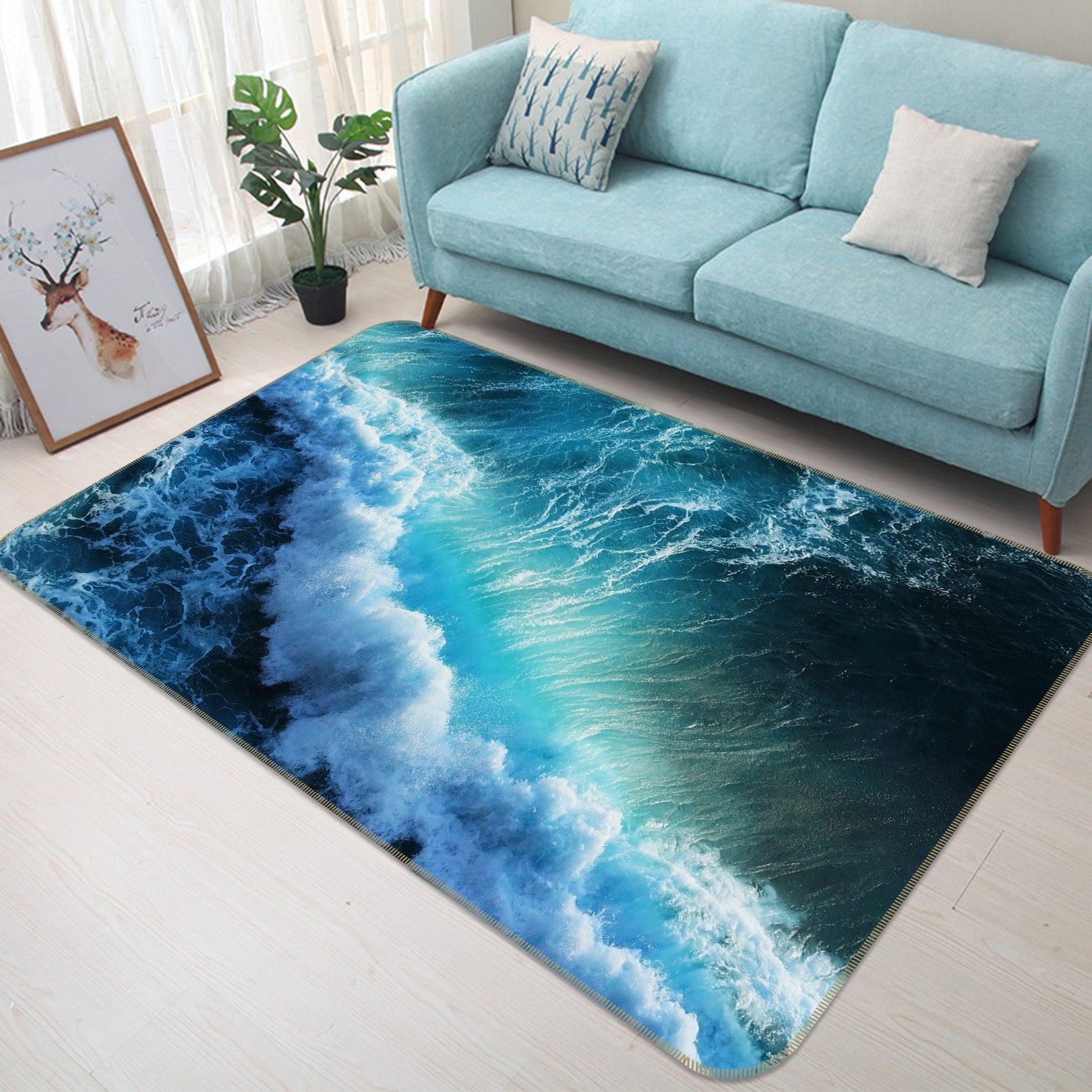 3D Waves 36035 Non Slip Rug Mat