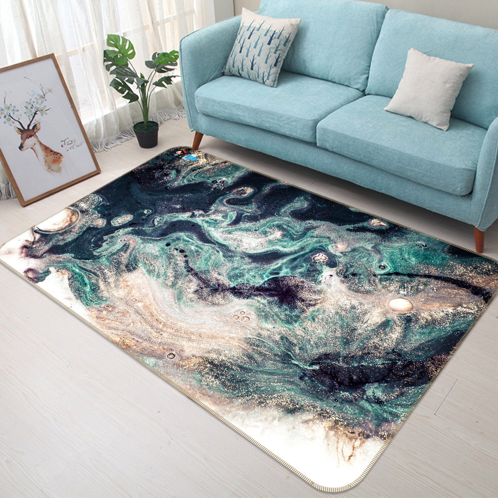 3D Corrugation 3468 Non Slip Rug Mat Mat AJ Creativity Home