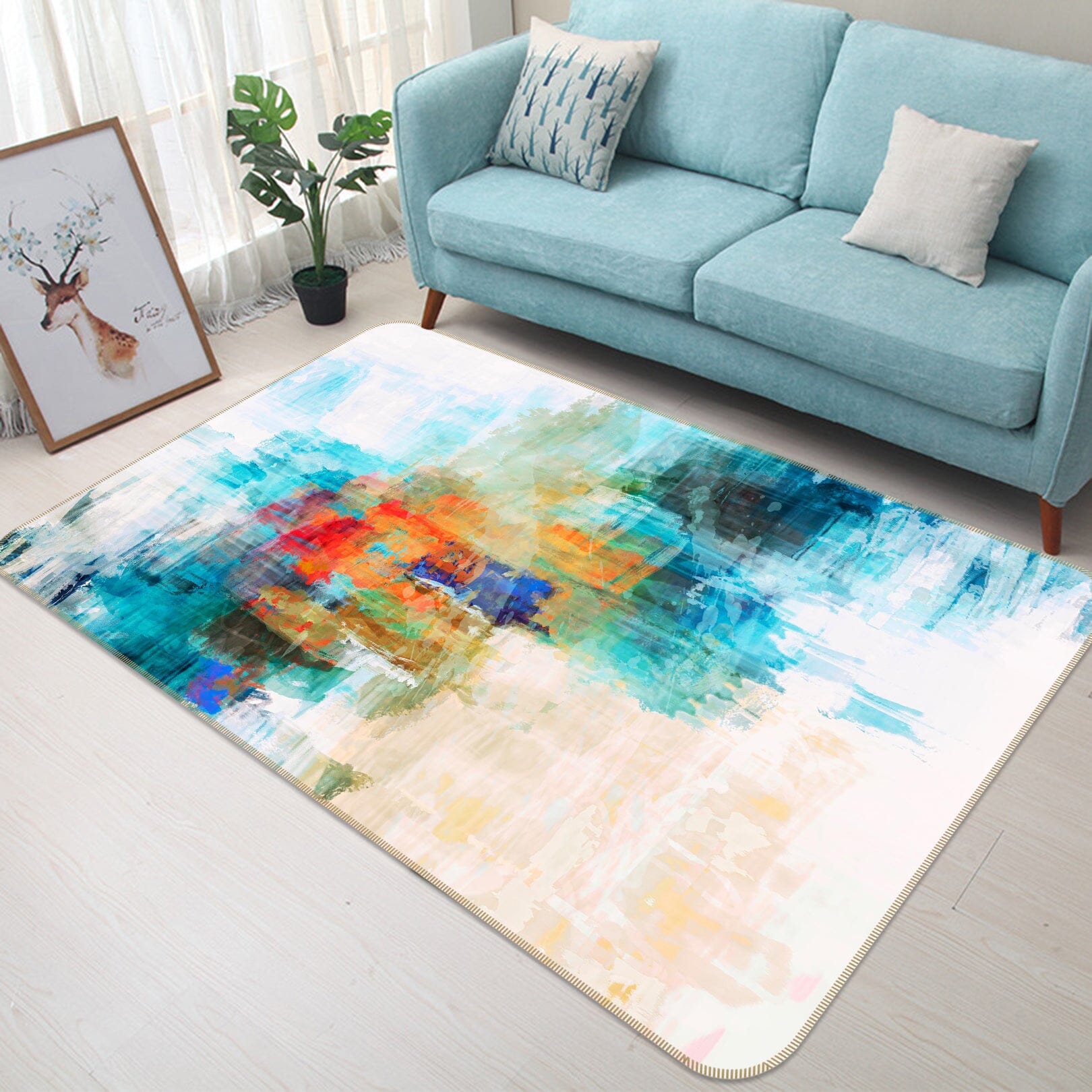 3D Abstract Art 105 Michael Tienhaara Rug Non Slip Rug Mat Mat AJ Creativity Home