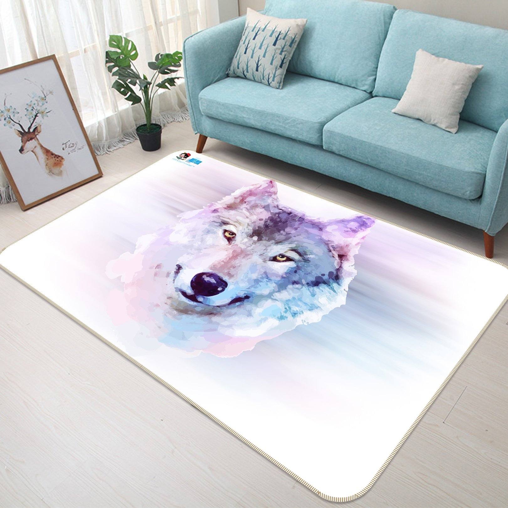 3D Painting Wolf Head 654 Non Slip Rug Mat Mat AJ Creativity Home
