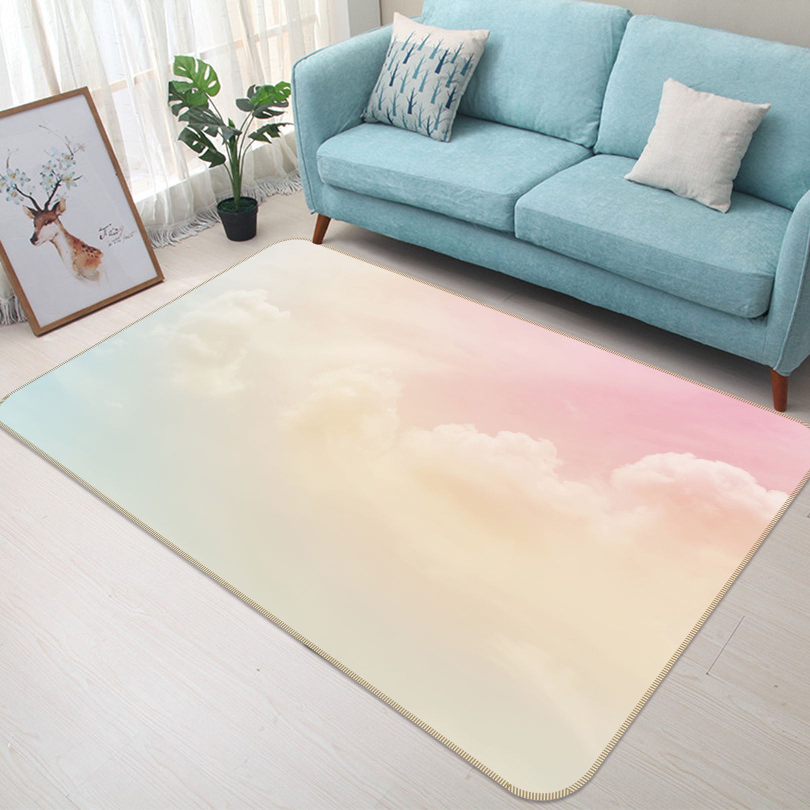 3D Clouds 31048 Non Slip Rug Mat