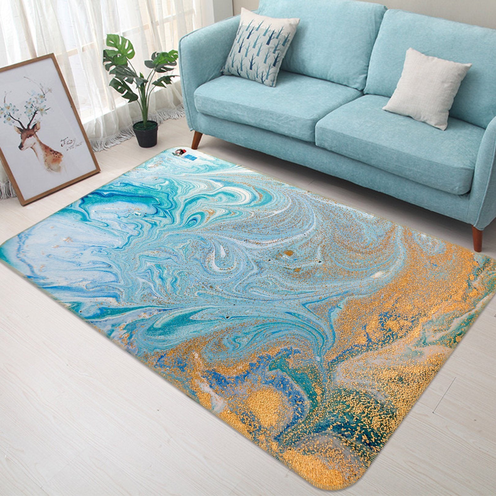 3D Corrugation 8734 Non Slip Rug Mat Mat AJ Creativity Home