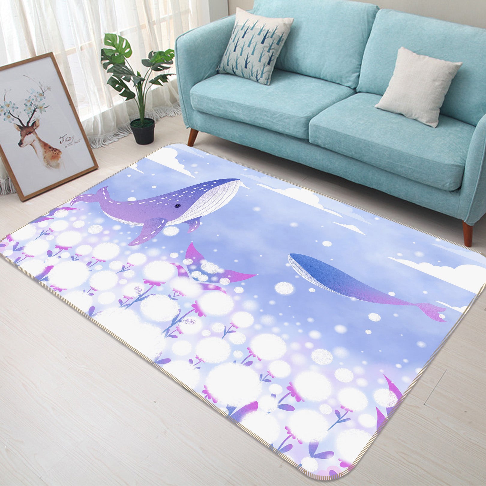 3D Whale 34007 Non Slip Rug Mat
