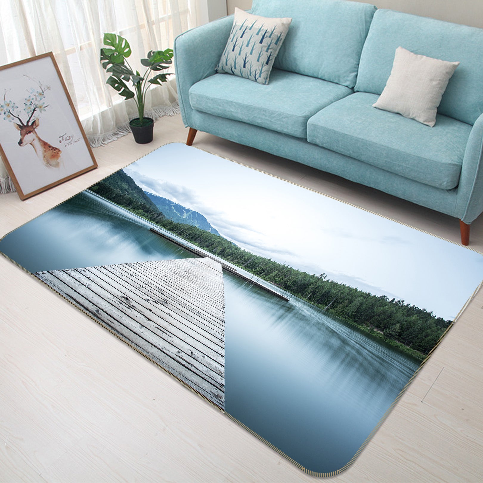 3D Bridge Gallery 36187 Non Slip Rug Mat