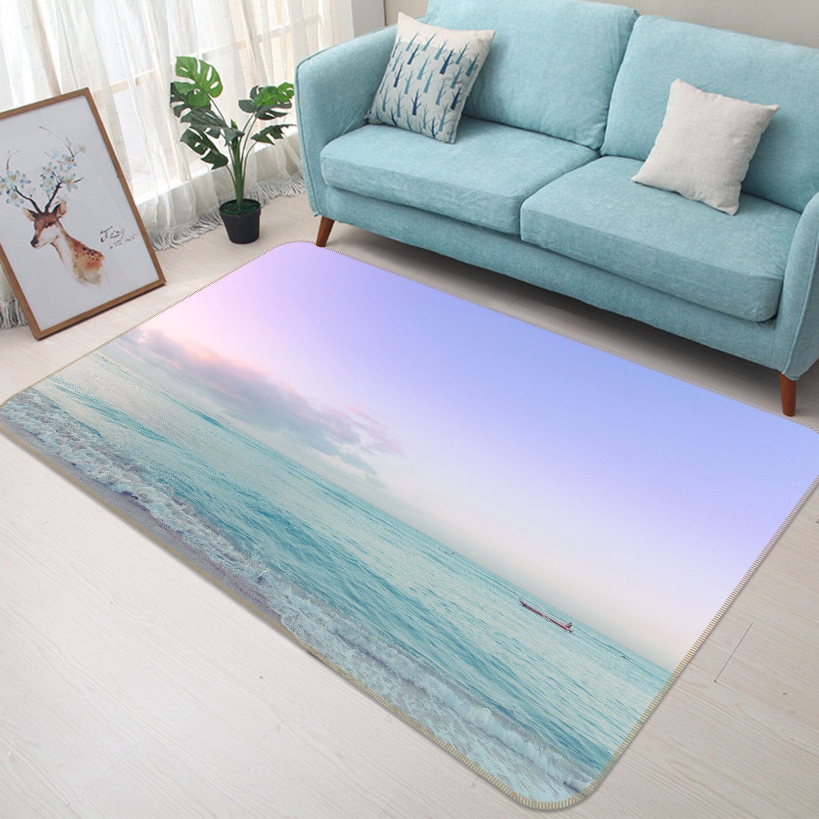 3D Purple Sky 1013 Noirblanc777 Rug Non Slip Rug Mat Mat AJ Creativity Home