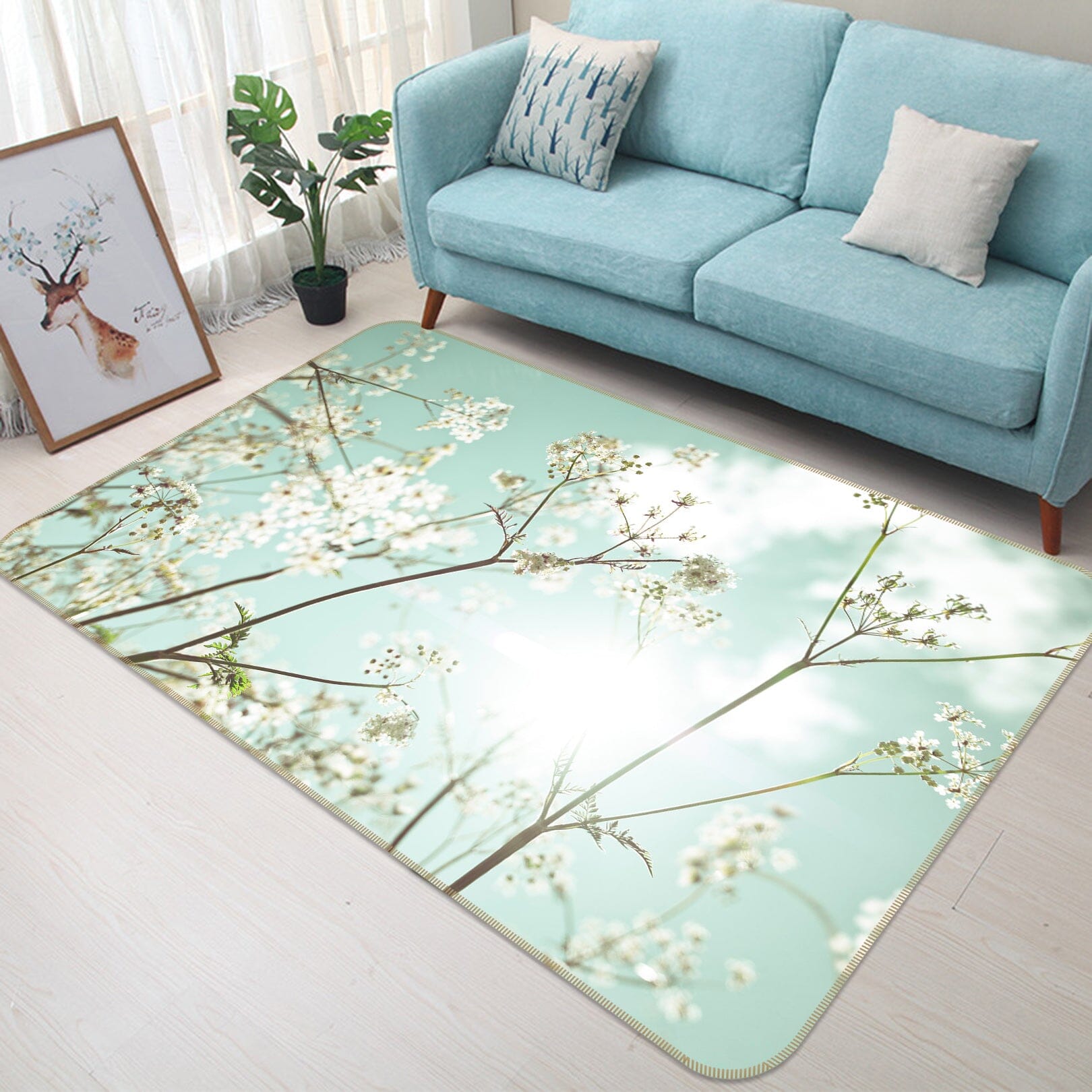 3D Sunshine Flower 1005 Assaf Frank Rug Non Slip Rug Mat Mat AJ Creativity Home