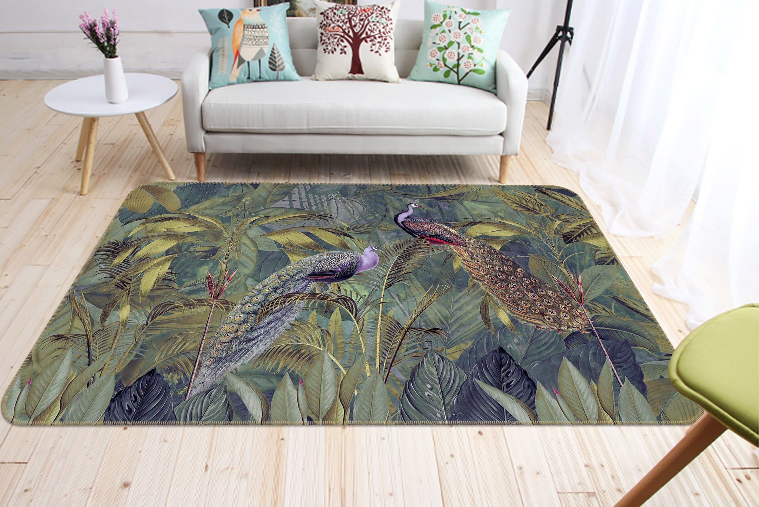 3D Peacock Home 1014 Andrea haase Rug Non Slip Rug Mat Mat AJ Creativity Home