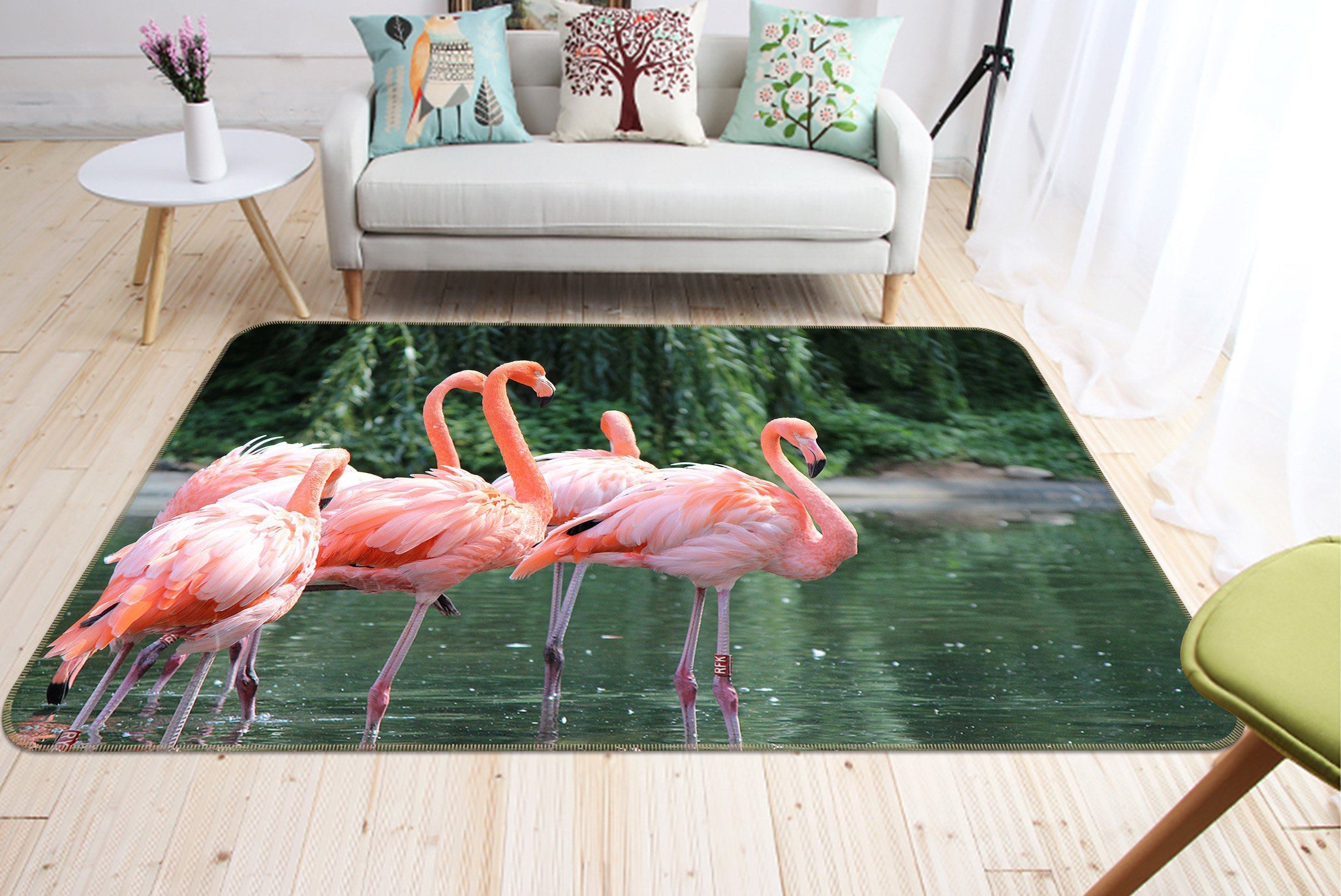 3D Flamingo Lake 579 Animal Non Slip Rug Mat Mat AJ Creativity Home