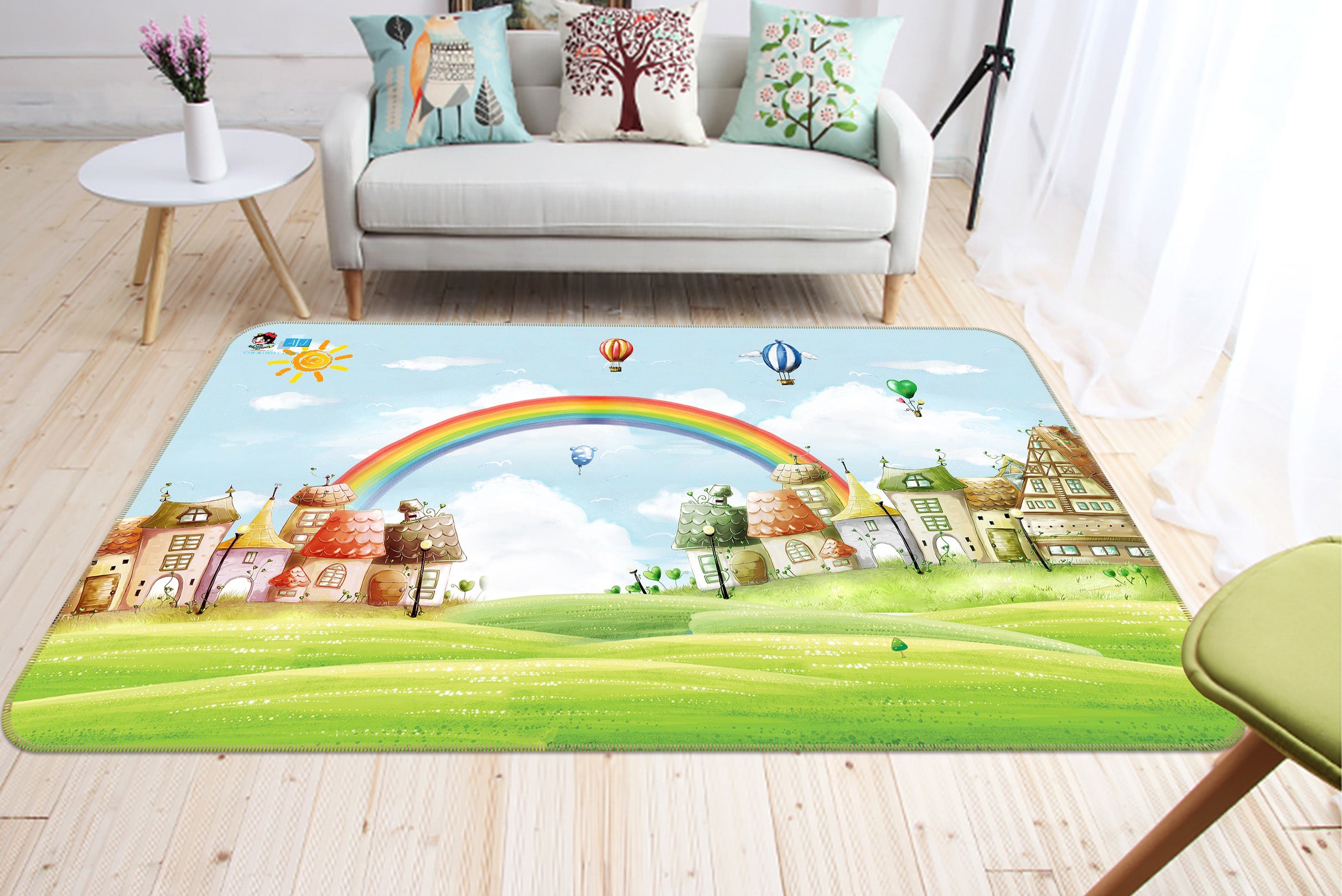3D Rainbow Meadow 66091 Non Slip Rug Mat