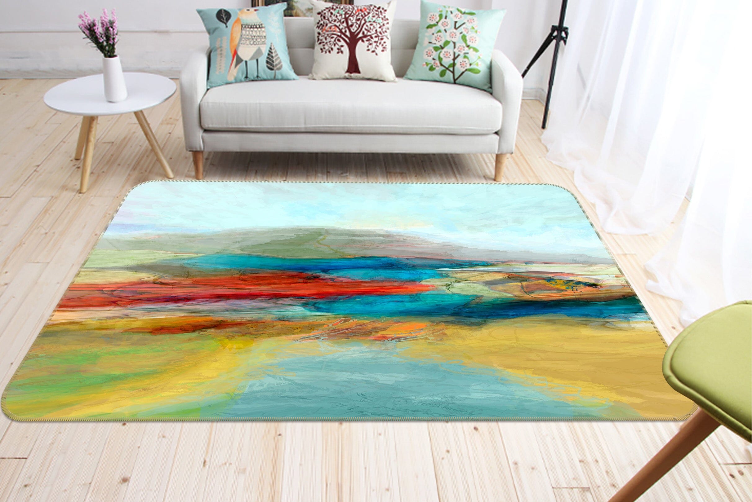 3D Field River 1048 Michael Tienhaara Rug Non Slip Rug Mat Mat AJ Creativity Home