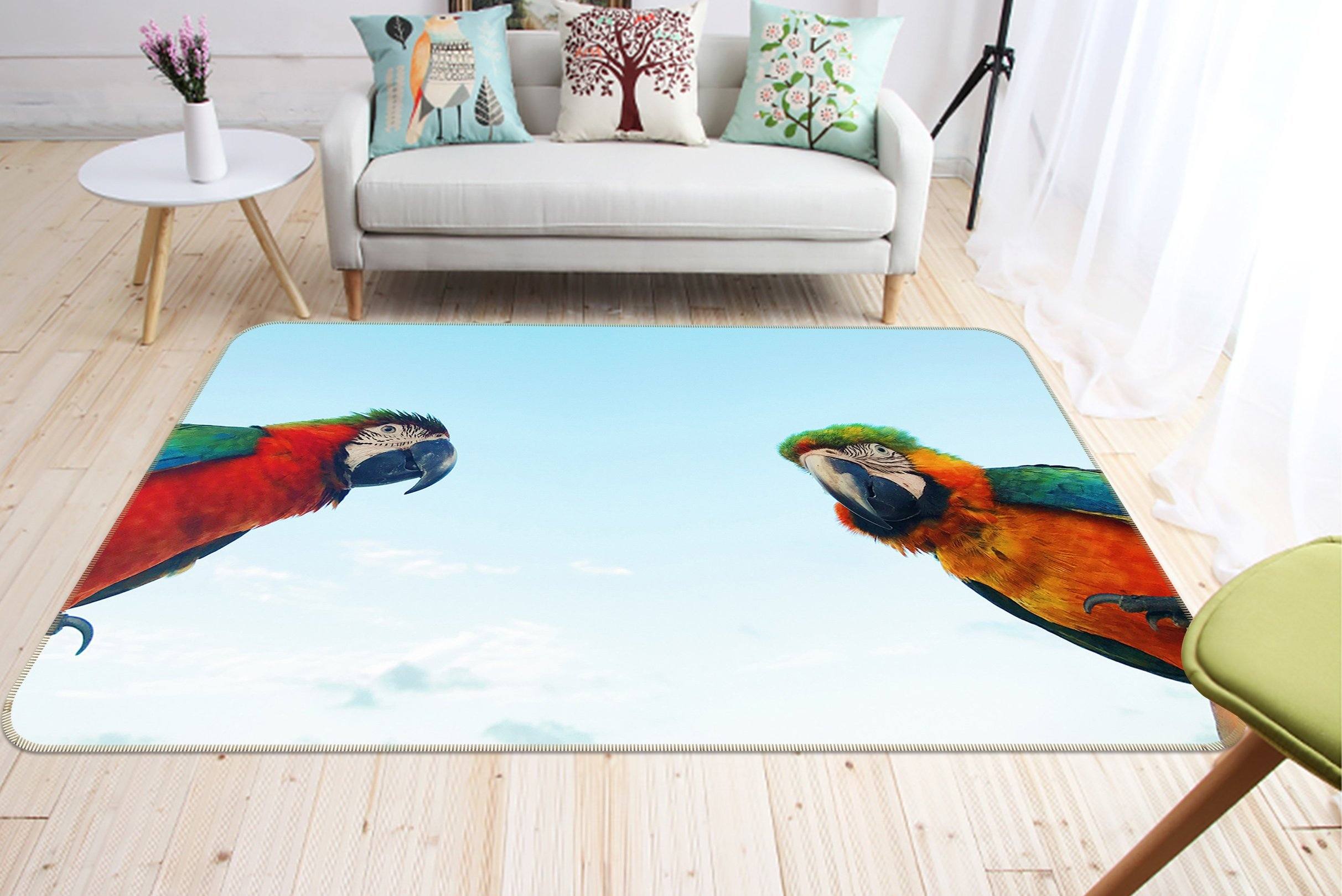 3D Parrot 206 Animal Non Slip Rug Mat Mat AJ Creativity Home