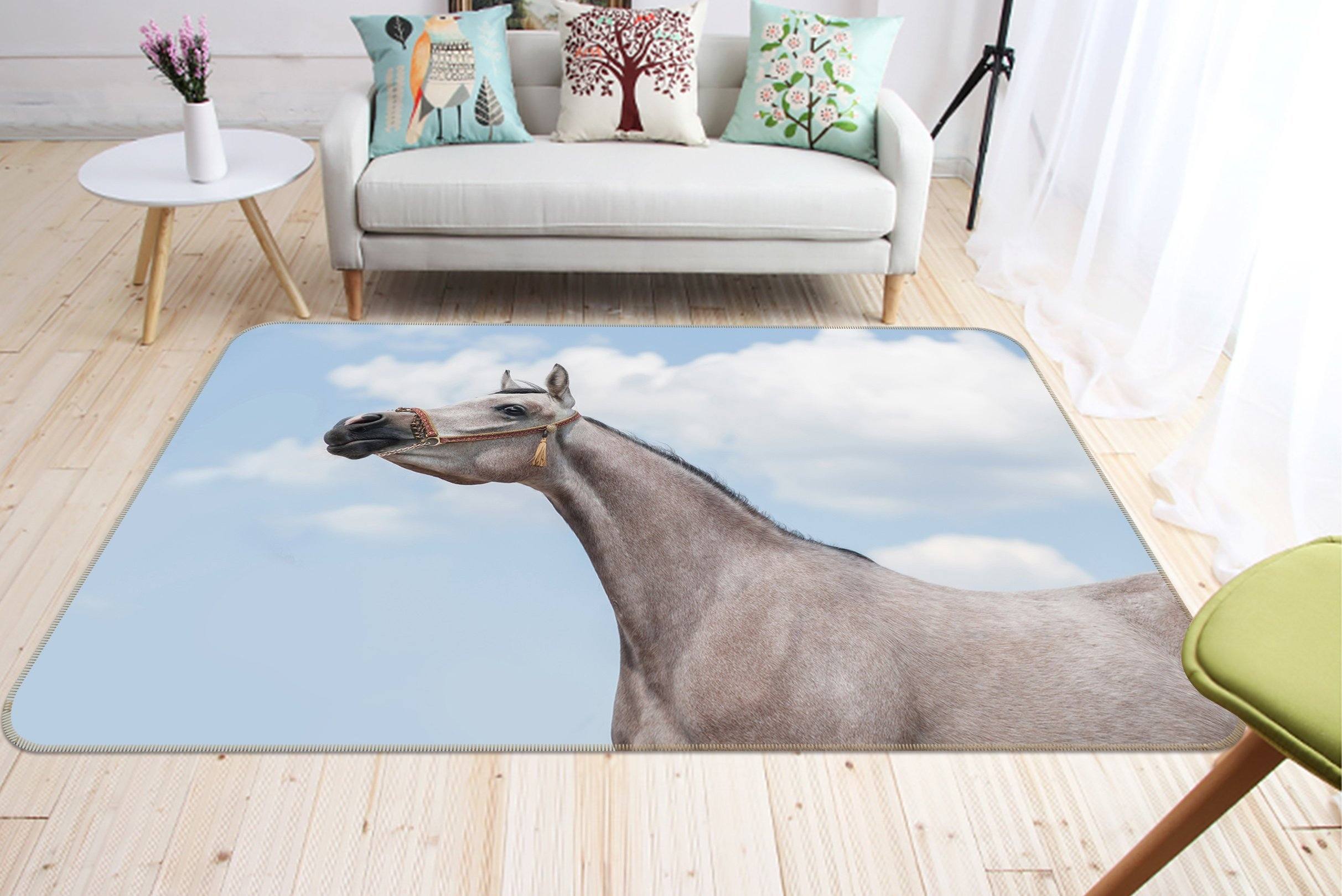 3D Blue Sky Horse 599 Animal Non Slip Rug Mat Mat AJ Creativity Home
