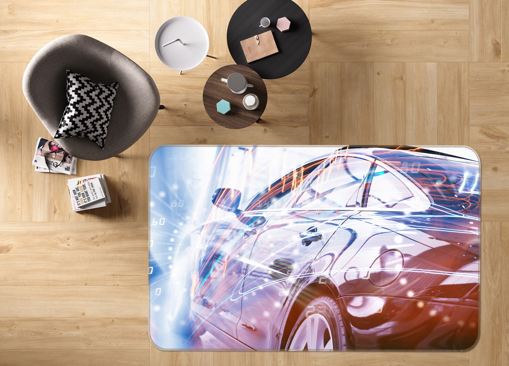 3D Car Body 67187 Vehicle Non Slip Rug Mat