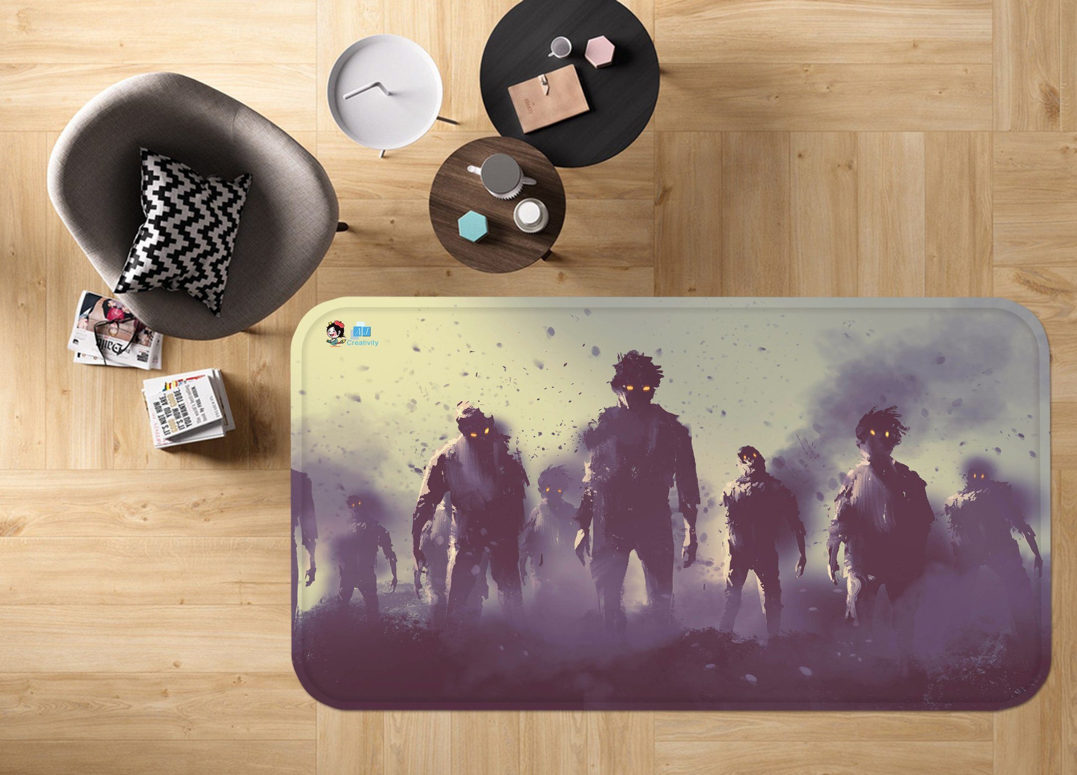 3D Zombie 77 Non Slip Rug Mat Mat AJ Creativity Home