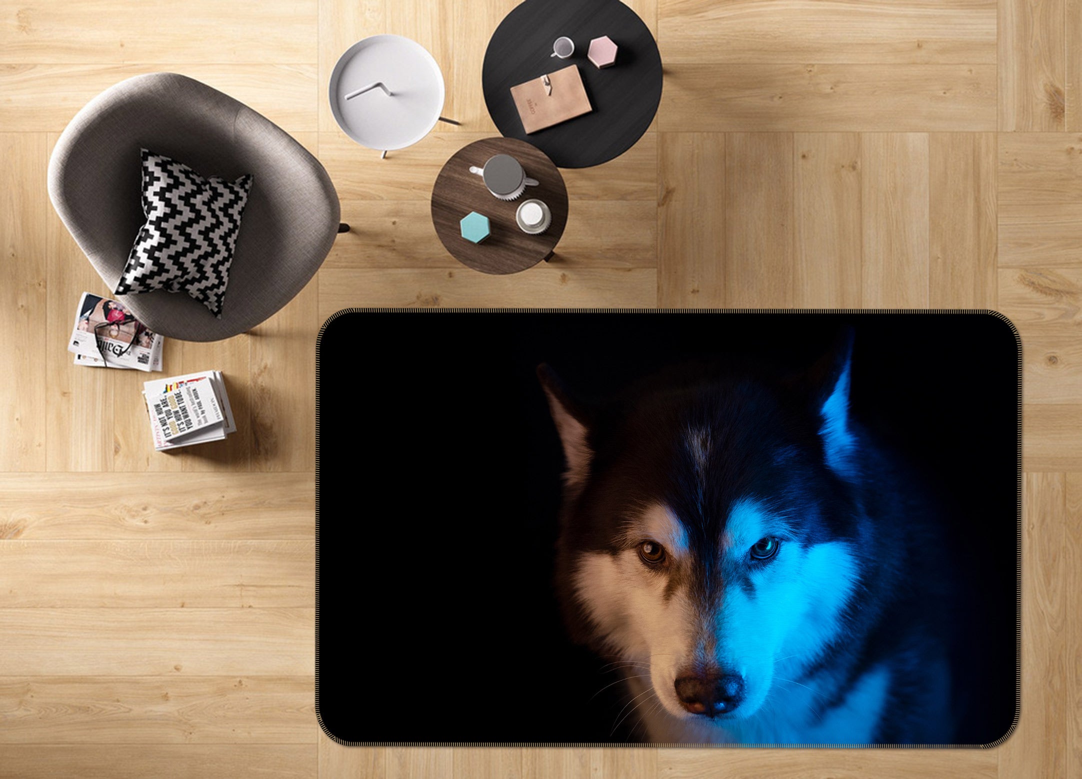 3D Husky 30009 Non Slip Rug Mat