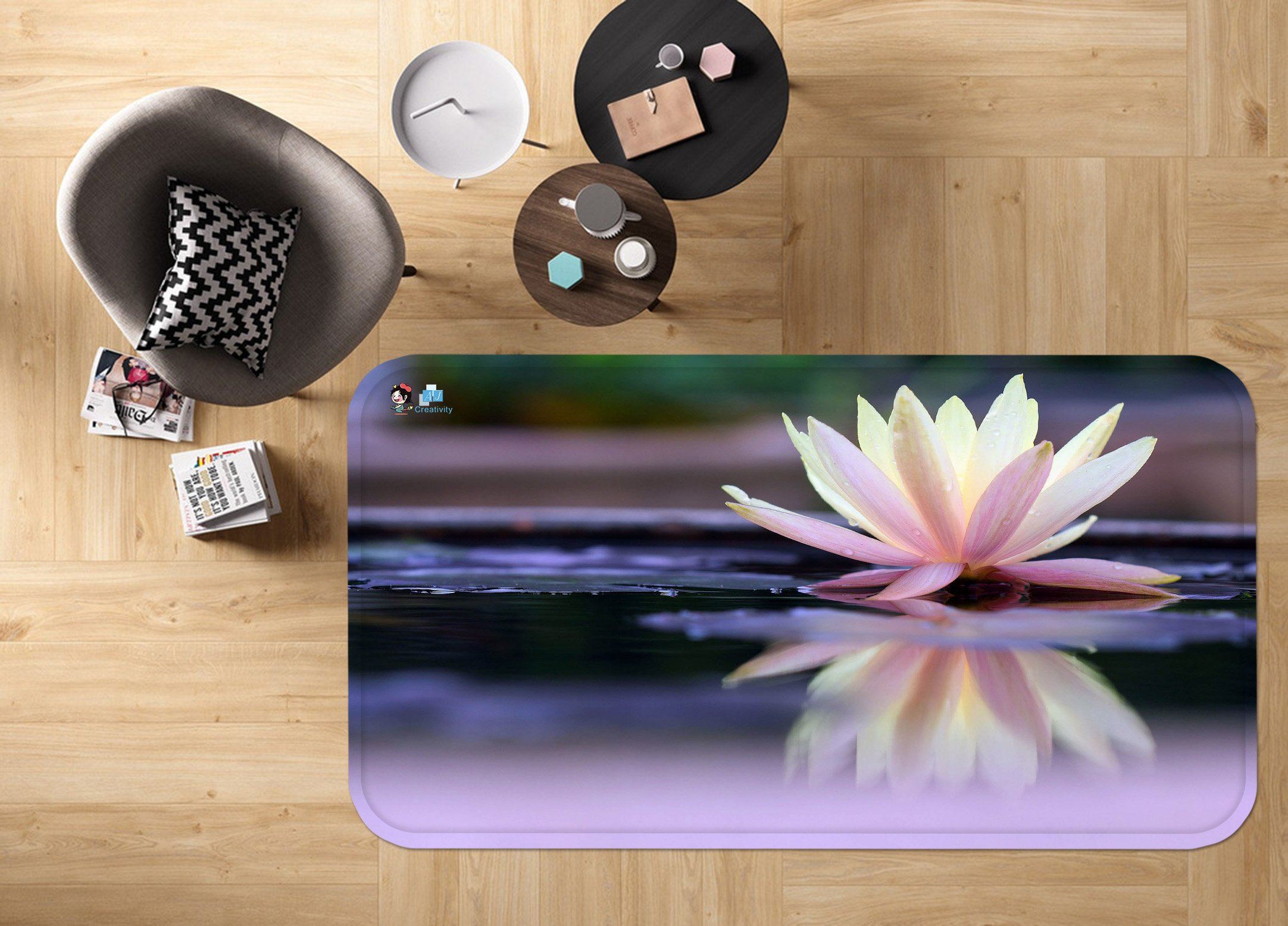 3D Pretty Pure Flower 122 Non Slip Rug Mat Mat AJ Creativity Home