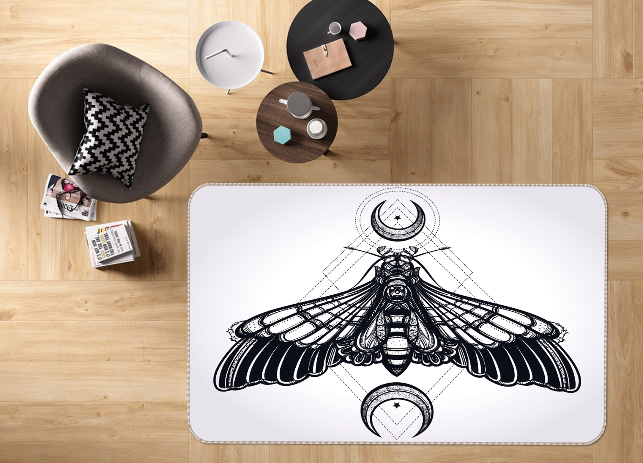 3D Moth 35078 Non Slip Rug Mat