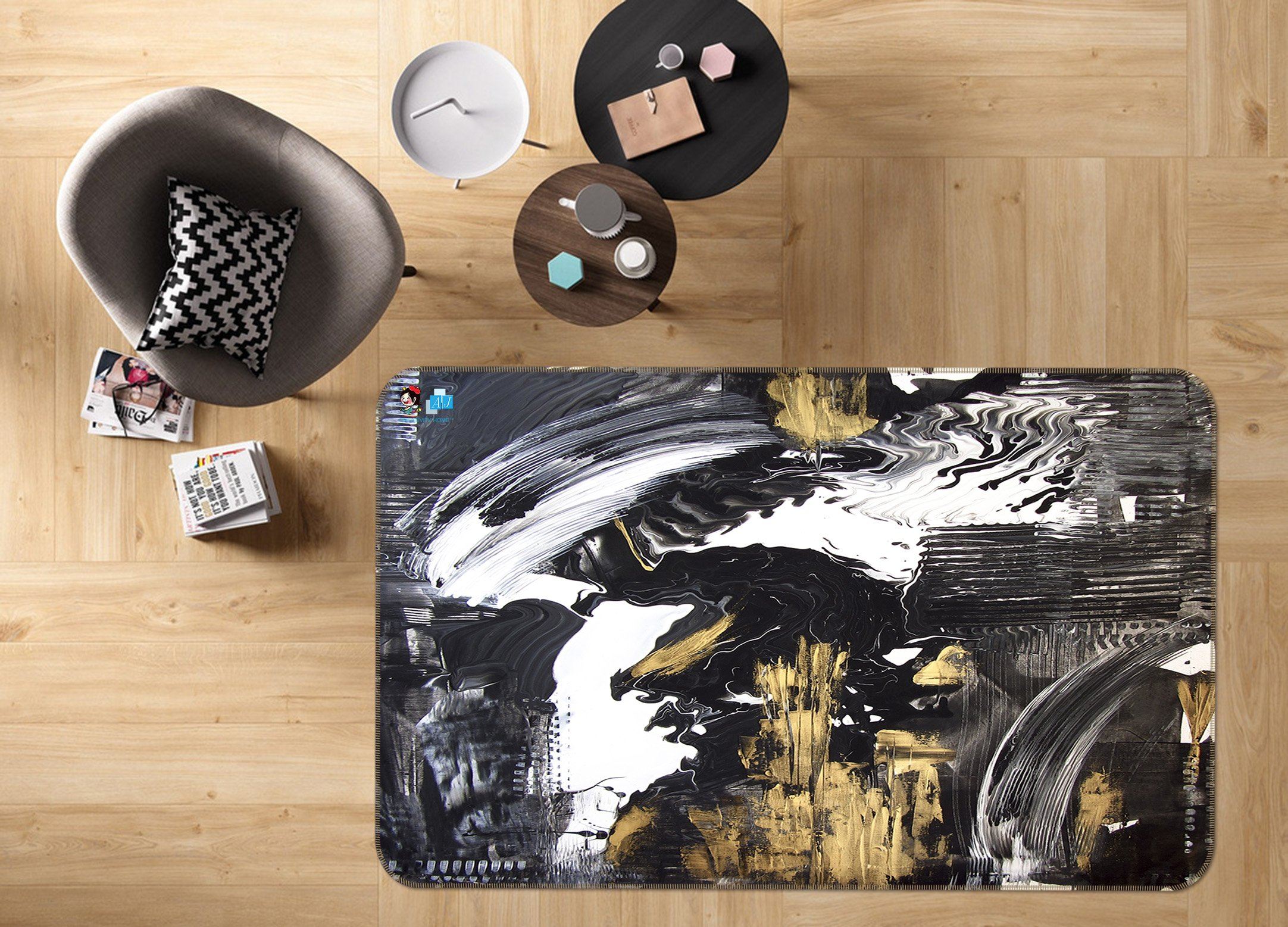 3D Abstract Painting 35 Non Slip Rug Mat Mat AJ Creativity Home