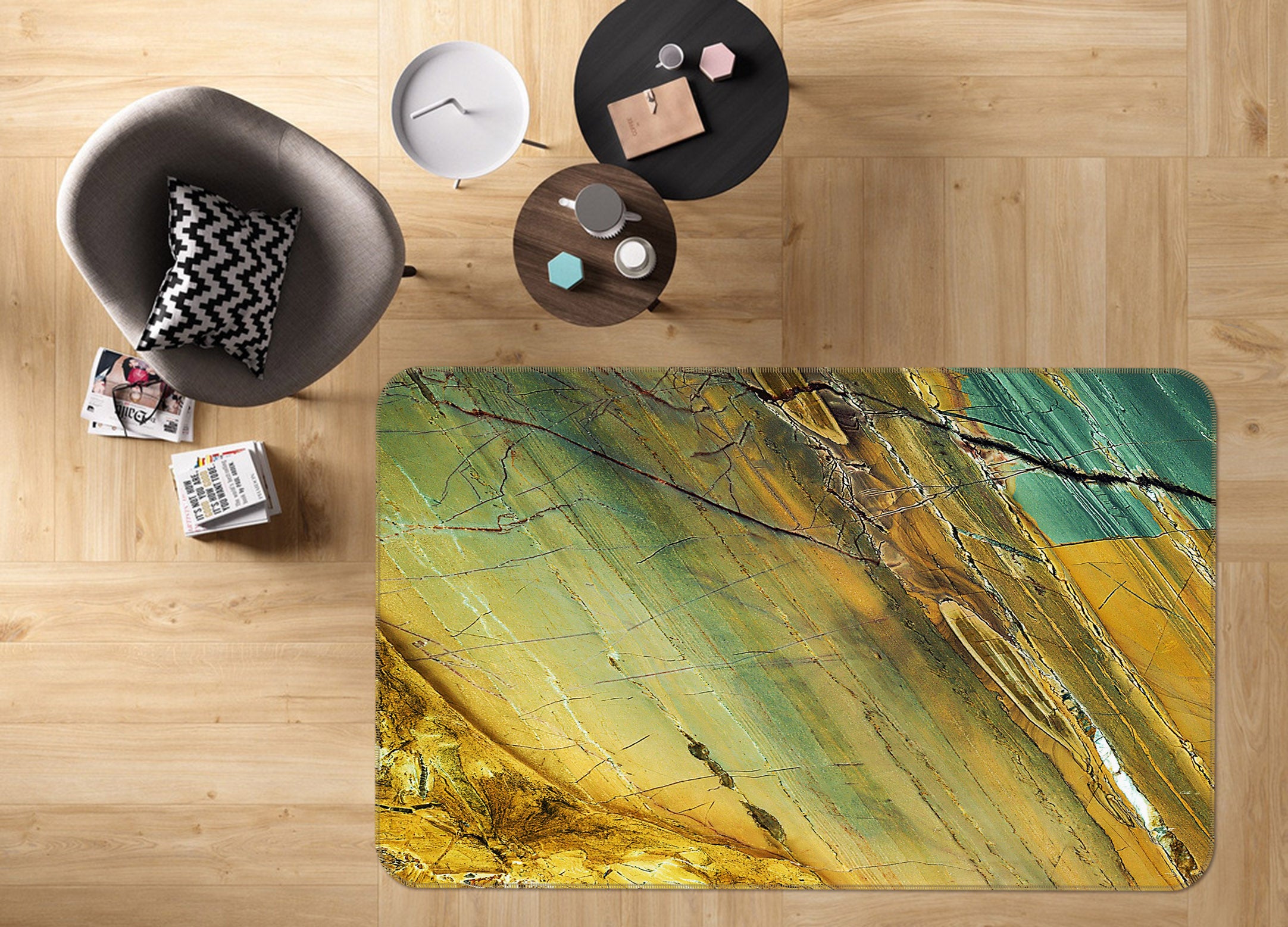 3D Texture 27127 Non Slip Rug Mat