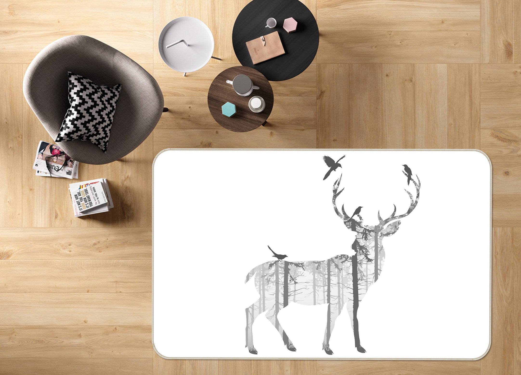 3D Deer 35015 Non Slip Rug Mat