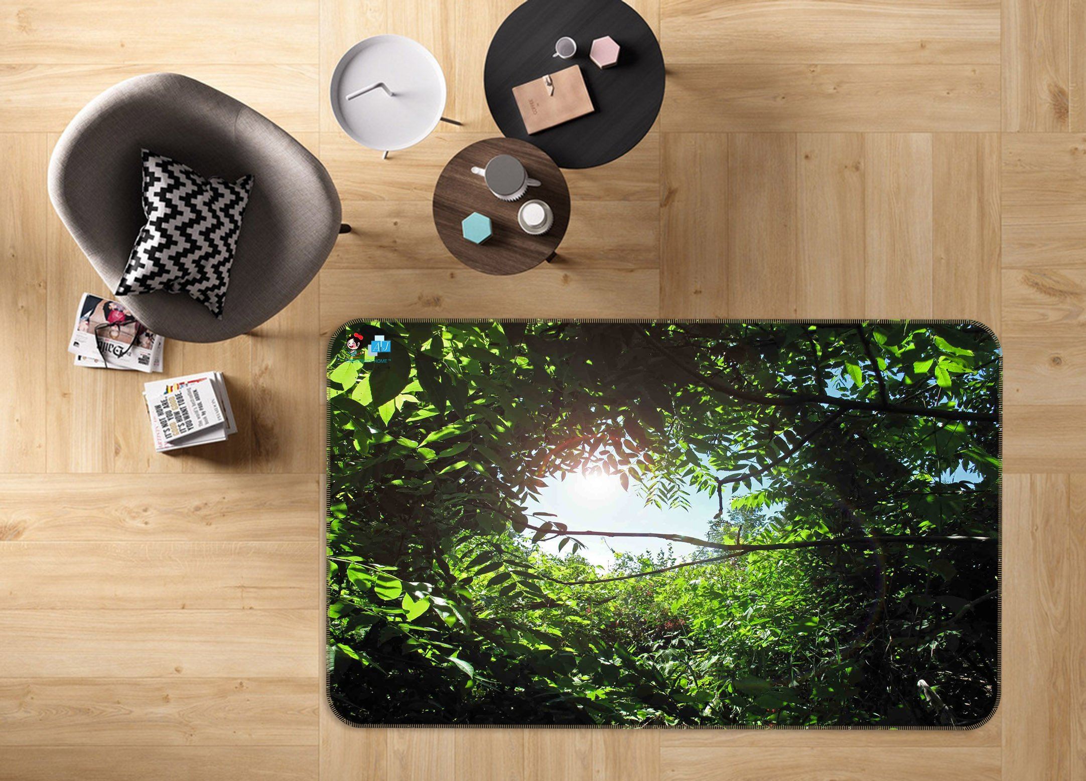 3D Lush Forest Sky 155 Non Slip Rug Mat Mat AJ Creativity Home