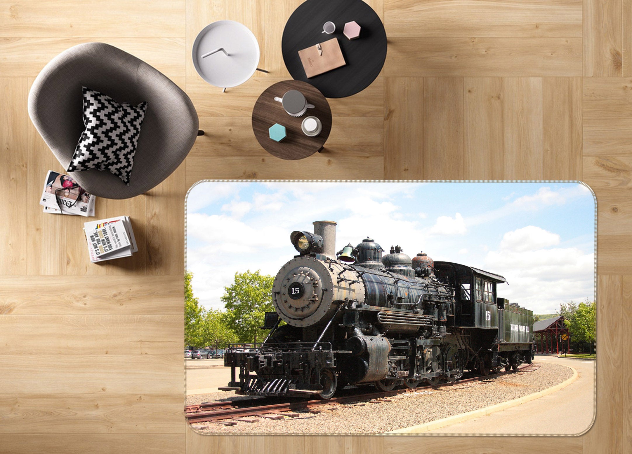 3D Train 68115 Vehicle Non Slip Rug Mat