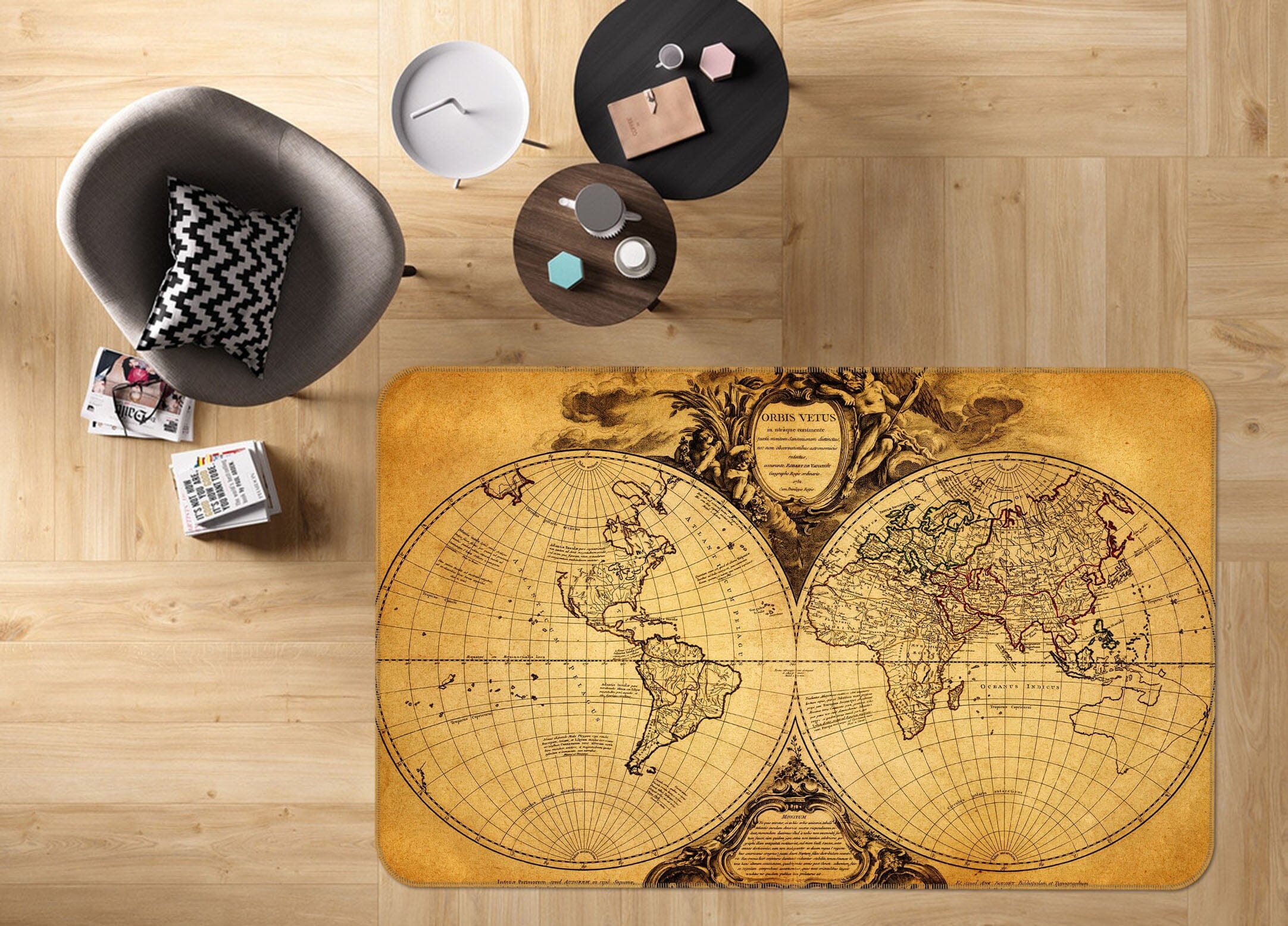 3D World Territory 226 World Map Non Slip Rug Mat Mat AJ Creativity Home