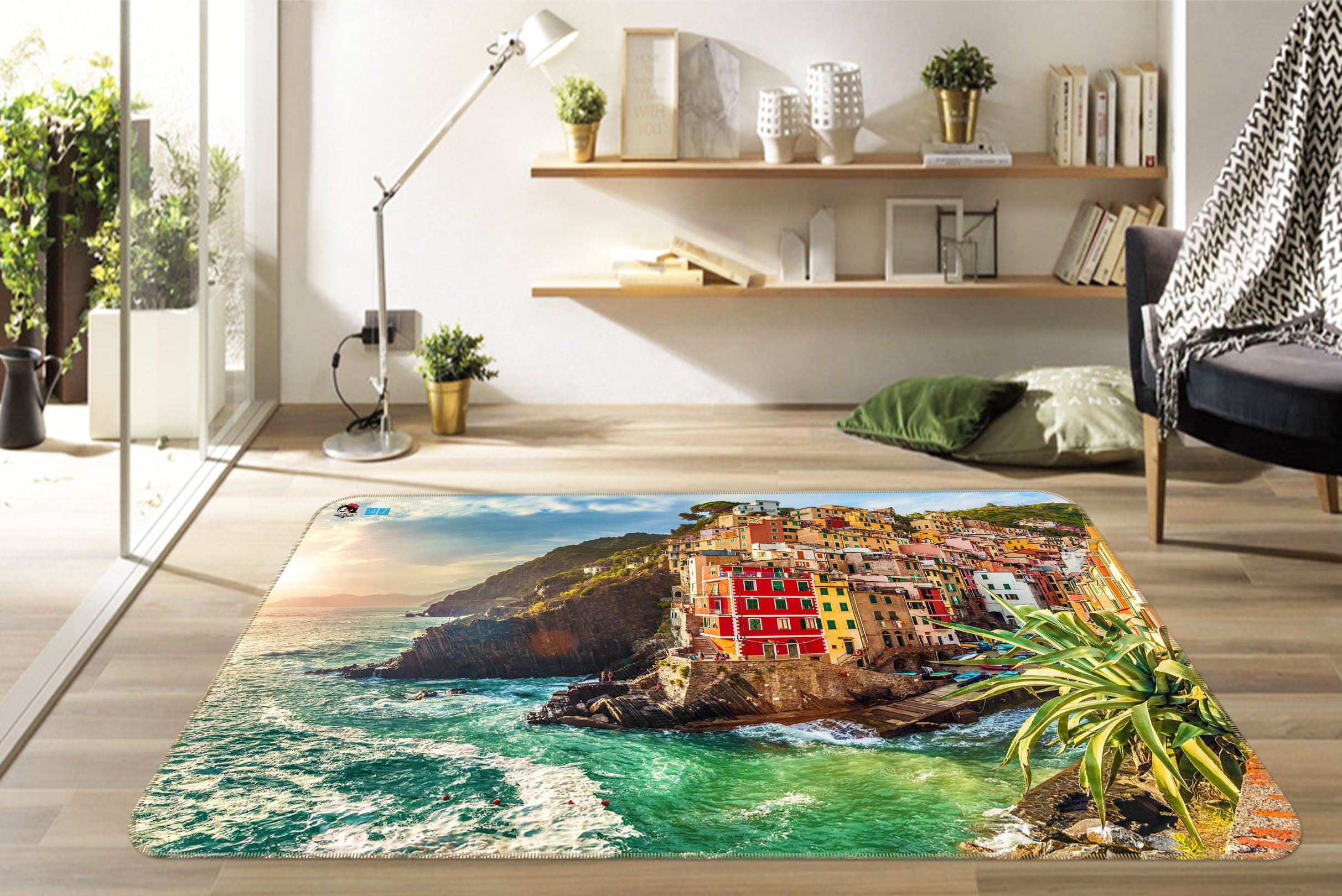 3D Seaside Town 533 Non Slip Rug Mat Mat AJ Creativity Home