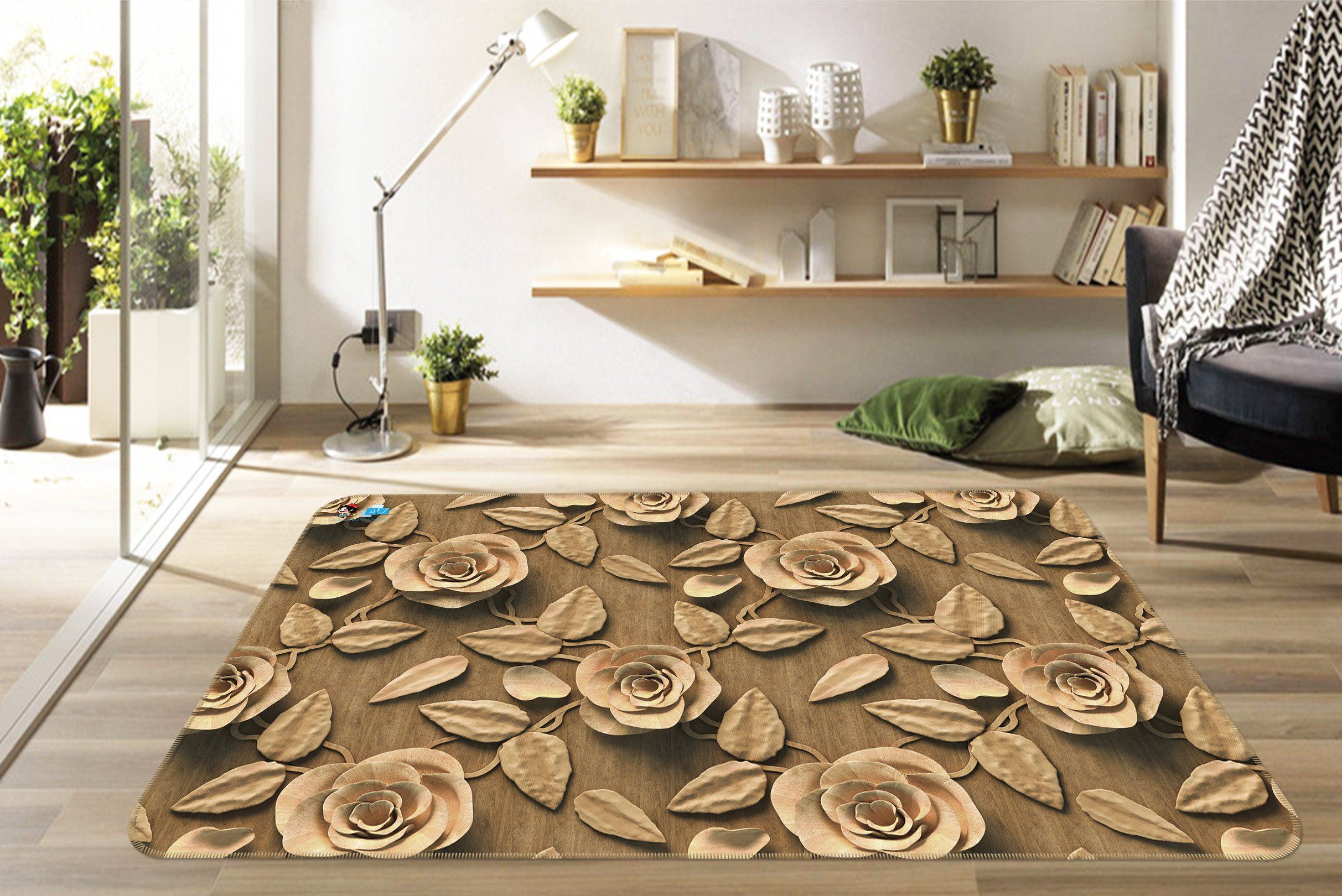 3D Mud Stereoscopic Flower 55 Non Slip Rug Mat Mat AJ Creativity Home