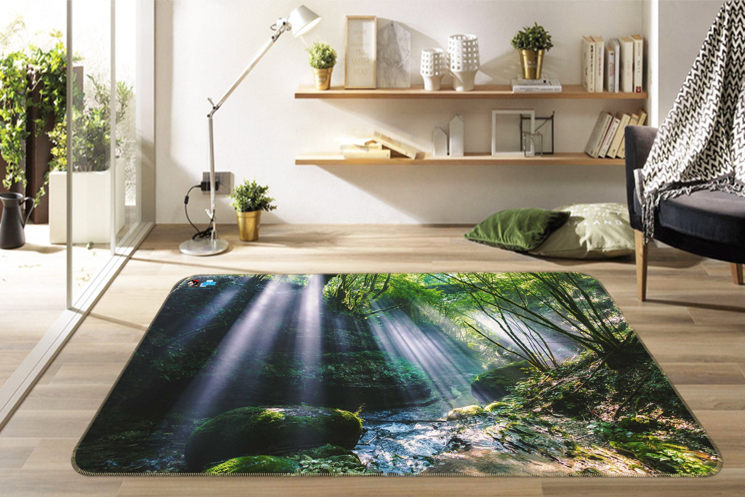 3D Jungle Sun 66061 Non Slip Rug Mat