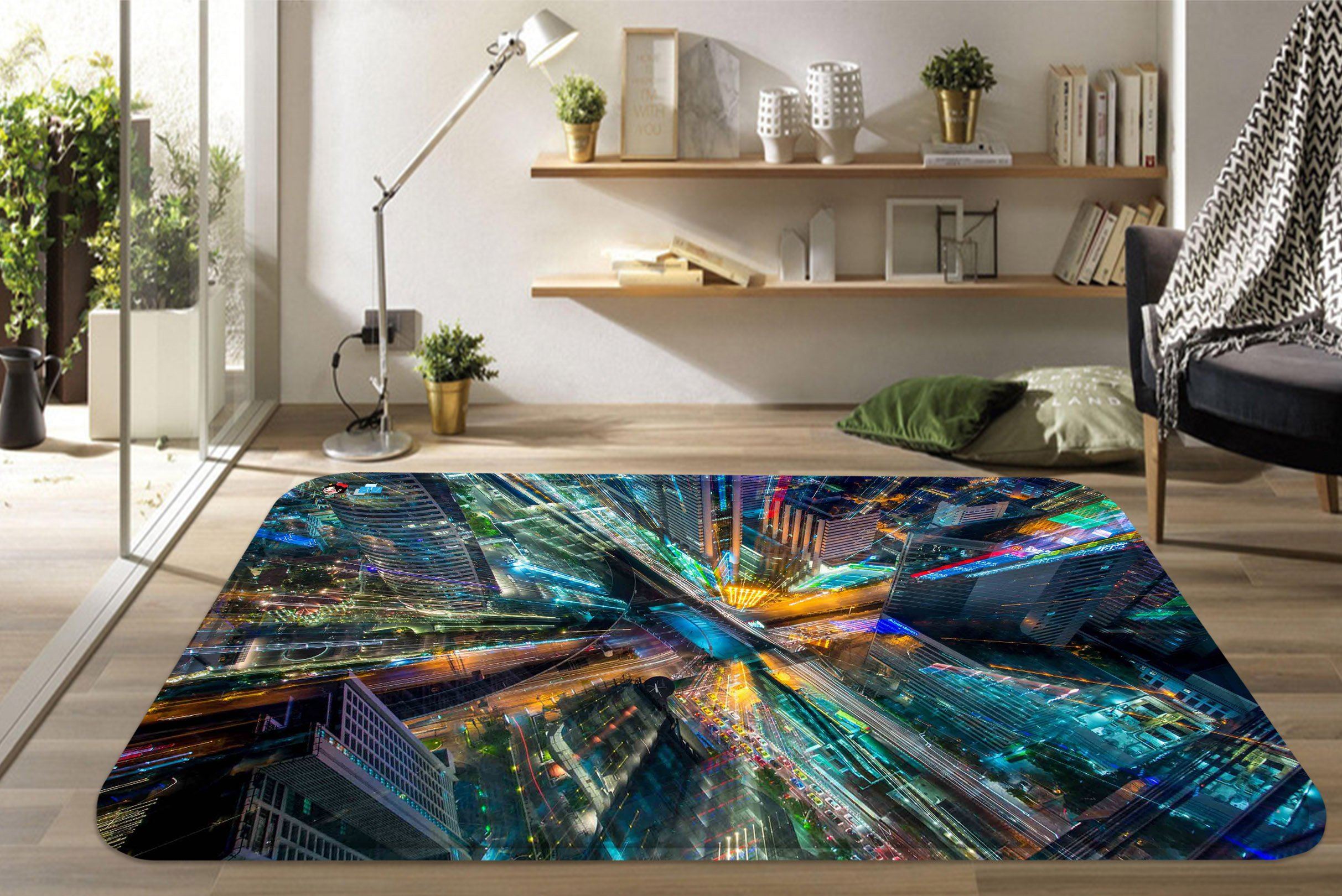 3D City Tall Buildings 111 Non Slip Rug Mat Mat AJ Creativity Home