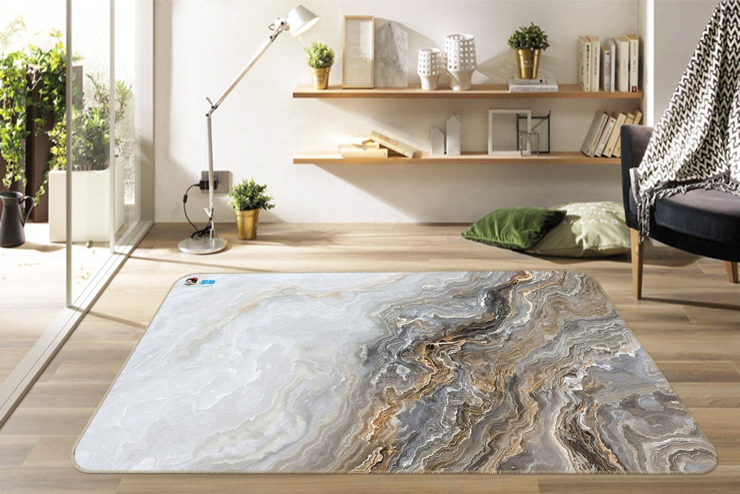 3D Granite 5433 Non Slip Rug Mat Mat AJ Creativity Home