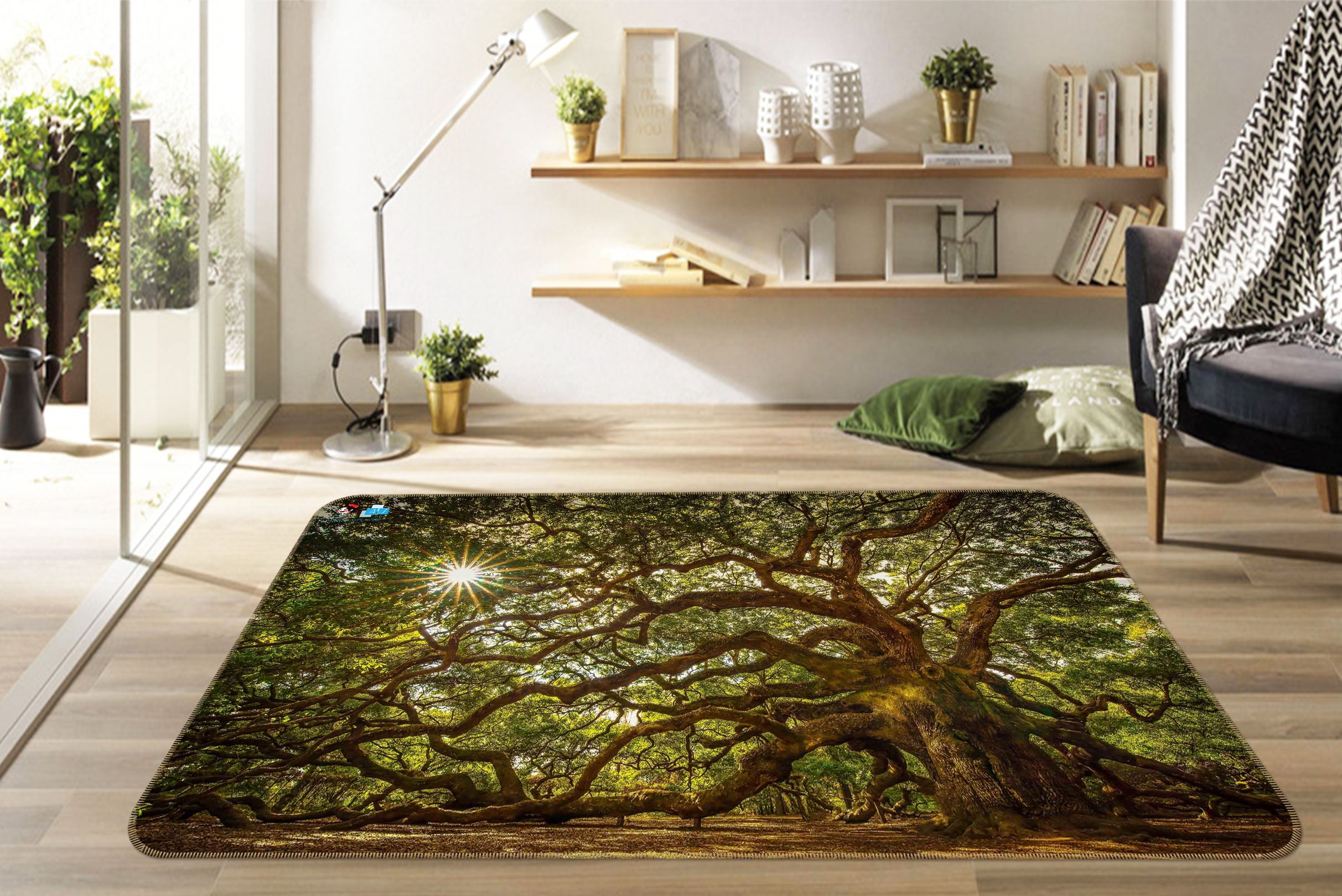 3D Big Tree 66051 Non Slip Rug Mat